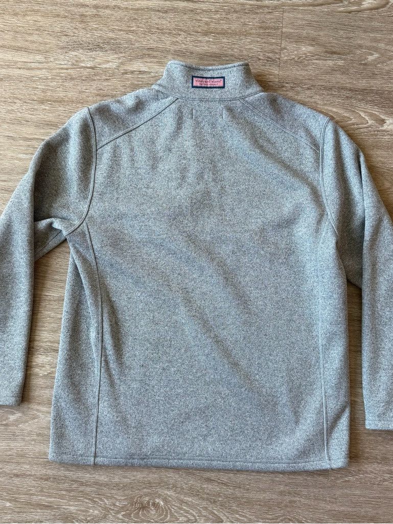 Vineyard Vines Vineyard Vines Men's Light Gray Quarter-Zip Pullover Size US L / EU 52-54 / 3 - 9 Thumbnail
