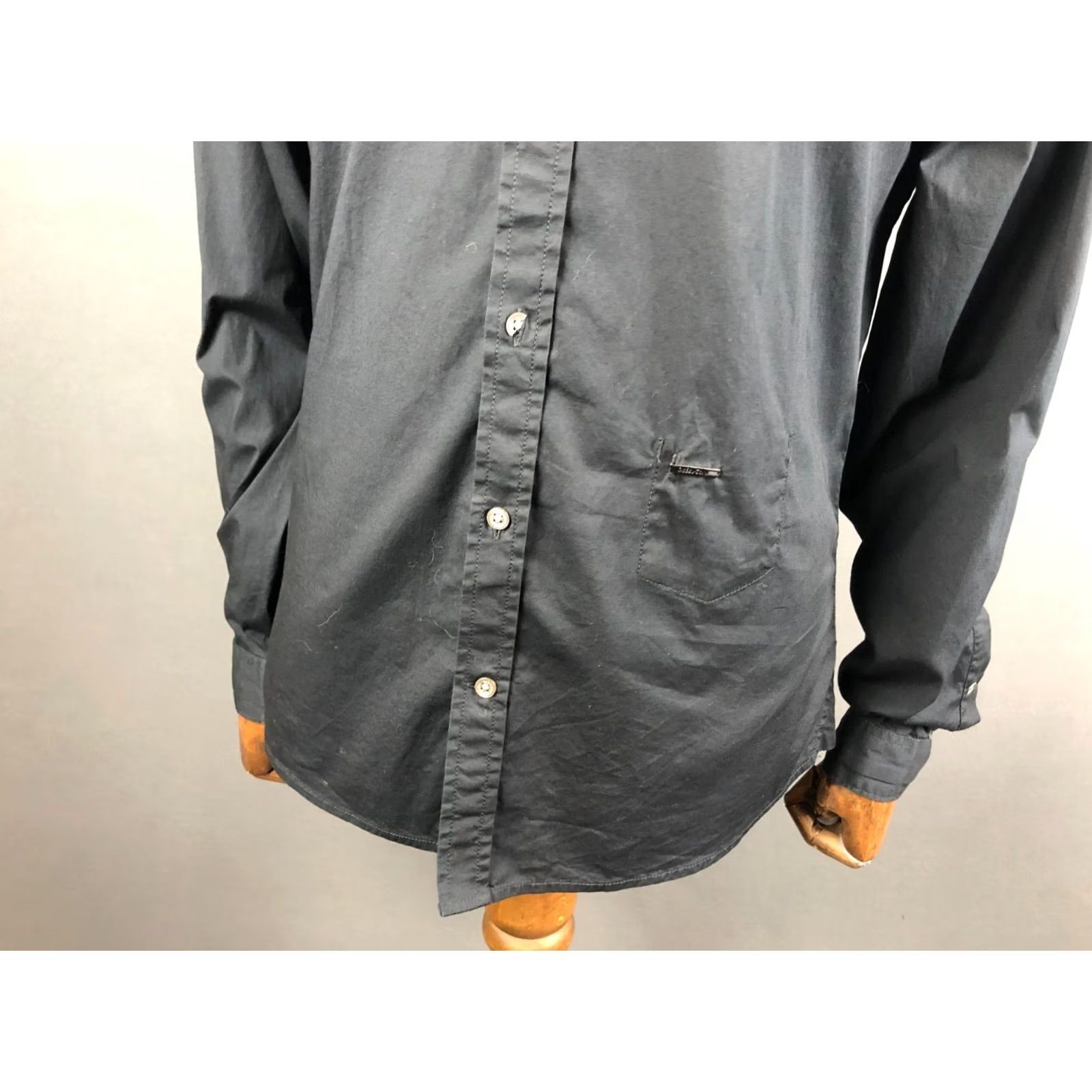 Diesel Diesel Shirt XL Black Cotton Slim Fit Mens Button-Up Collared Long Sleeve Casual Size US XL / EU 56 / 4 - 6 Thumbnail