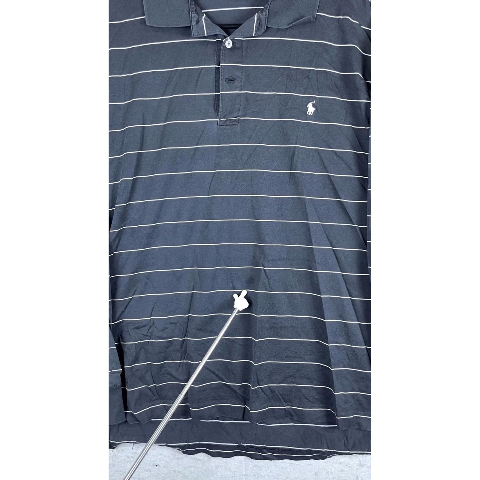 Polo Ralph Lauren Polo Ralph Lauren Polo Shirt Mens Medium Blue Stripe Golf Long Sleeve Size US M / EU 48-50 / 2 - 3 Thumbnail
