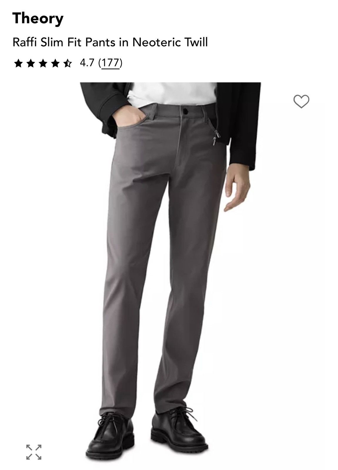 Theory Theory Raffi Slim Fit Pants in Neoteric Twill Size US 31 - 7 Thumbnail