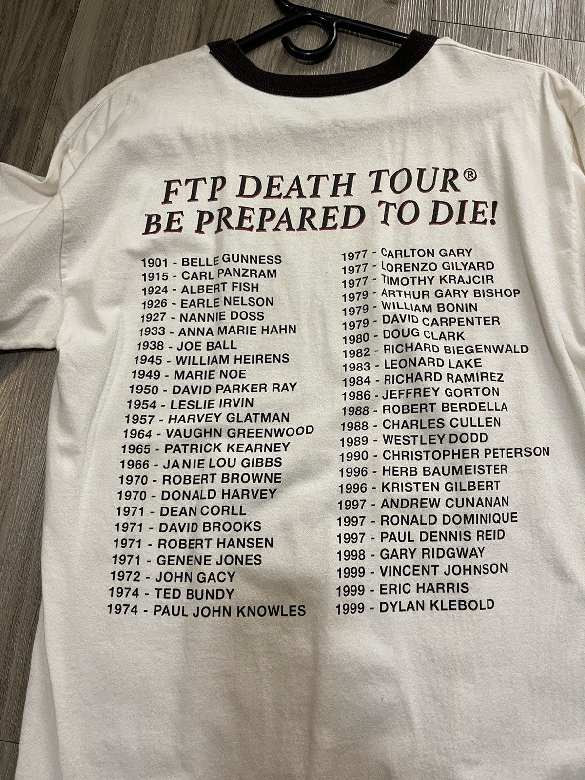 Fuck The Population FTP Death Tour Ringer Tee Size US L / EU 52-54 / 3 - 1 Thumbnail