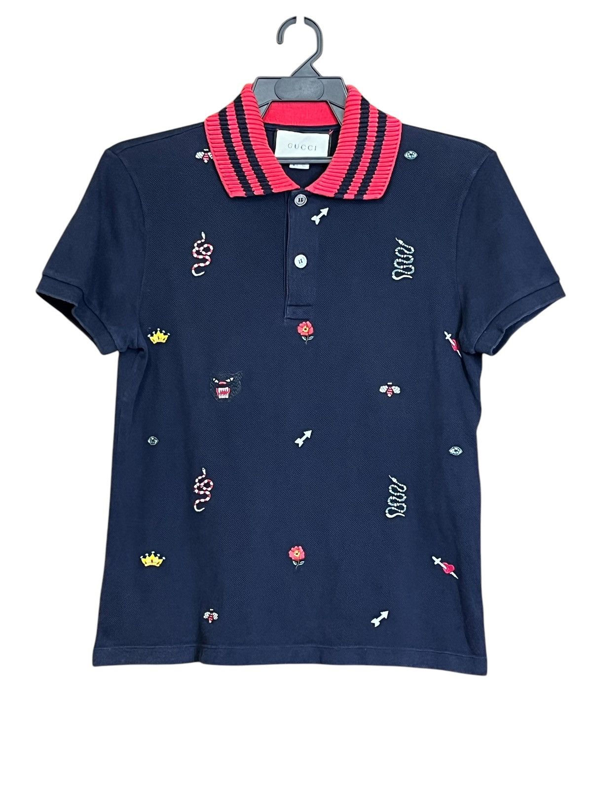 Gucci GUCCI EMBROIDERY LOGO-ALESSANDRO MICHELE POLO SHIRT Size US S / EU 44-46 / 1 - 1 Thumbnail