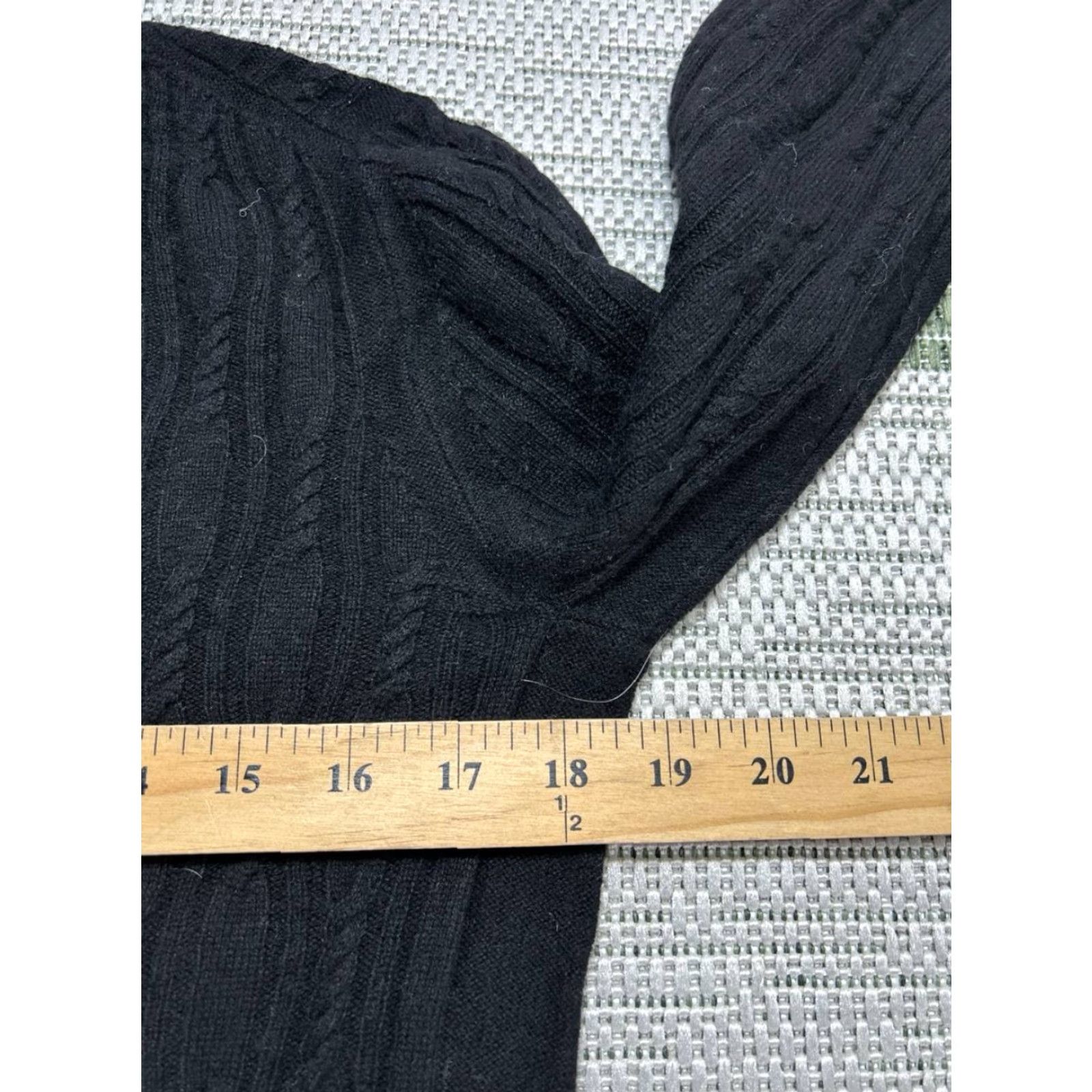 Banana Republic Banana Republic Sweater Womens Medium Black Merino Wool Cable Knit Pullover Warm Fall Winter Casual Size M / US 6-8 / IT 42-44 - 7 Thumbnail