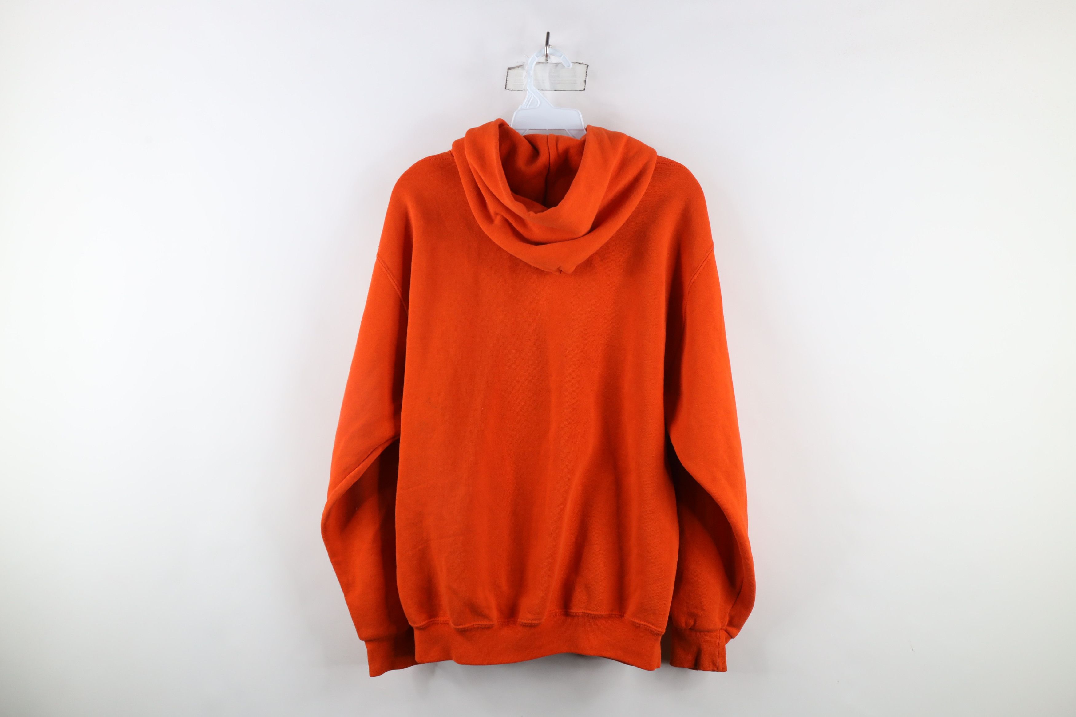 Russell Athletic × Vintage Vintage 90s Russell Athletic Riddell Football Hoodie Orange Size US M / EU 48-50 / 2 - 9 Thumbnail