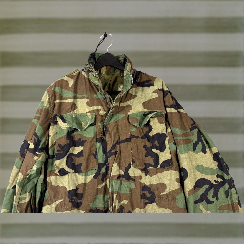 Vintage VINTAGE Military BDU Woodland M65 Field Jacket Mens Small Long Green Camouflage Long Jacket Mens Small Green Camouflage Vintage Size US S / EU 44-46 / 1 - 1 Thumbnail
