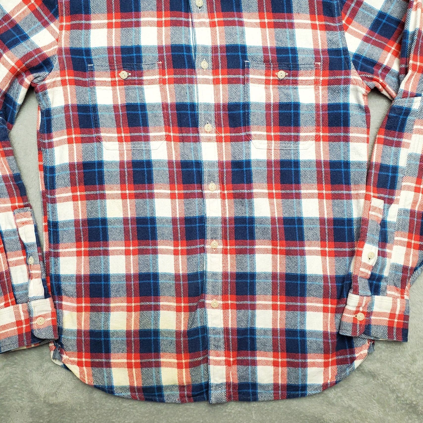 Lucky Brand Lucky Brand Shirt Mens M Blue Plaid Flannel Long Sleeve Casual Outdoor Camp Shirt Size US M / EU 48-50 / 2 - 3 Thumbnail