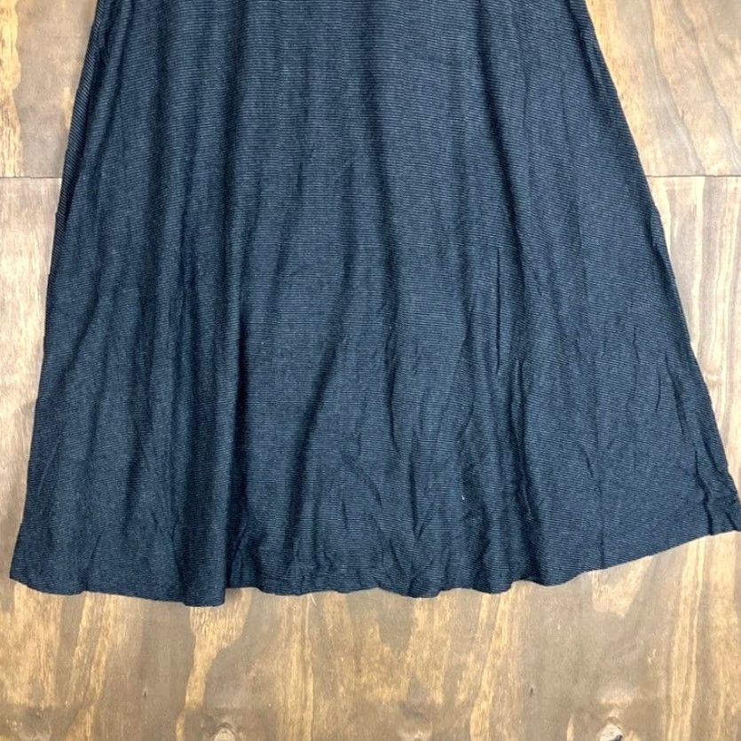 Vintage Artisan NY Womens Dress Gray White Striped High Neck Sleeveless Stretch Small - Shirt Dress - Casual Size S / US 4 / IT 40 - 3 Thumbnail