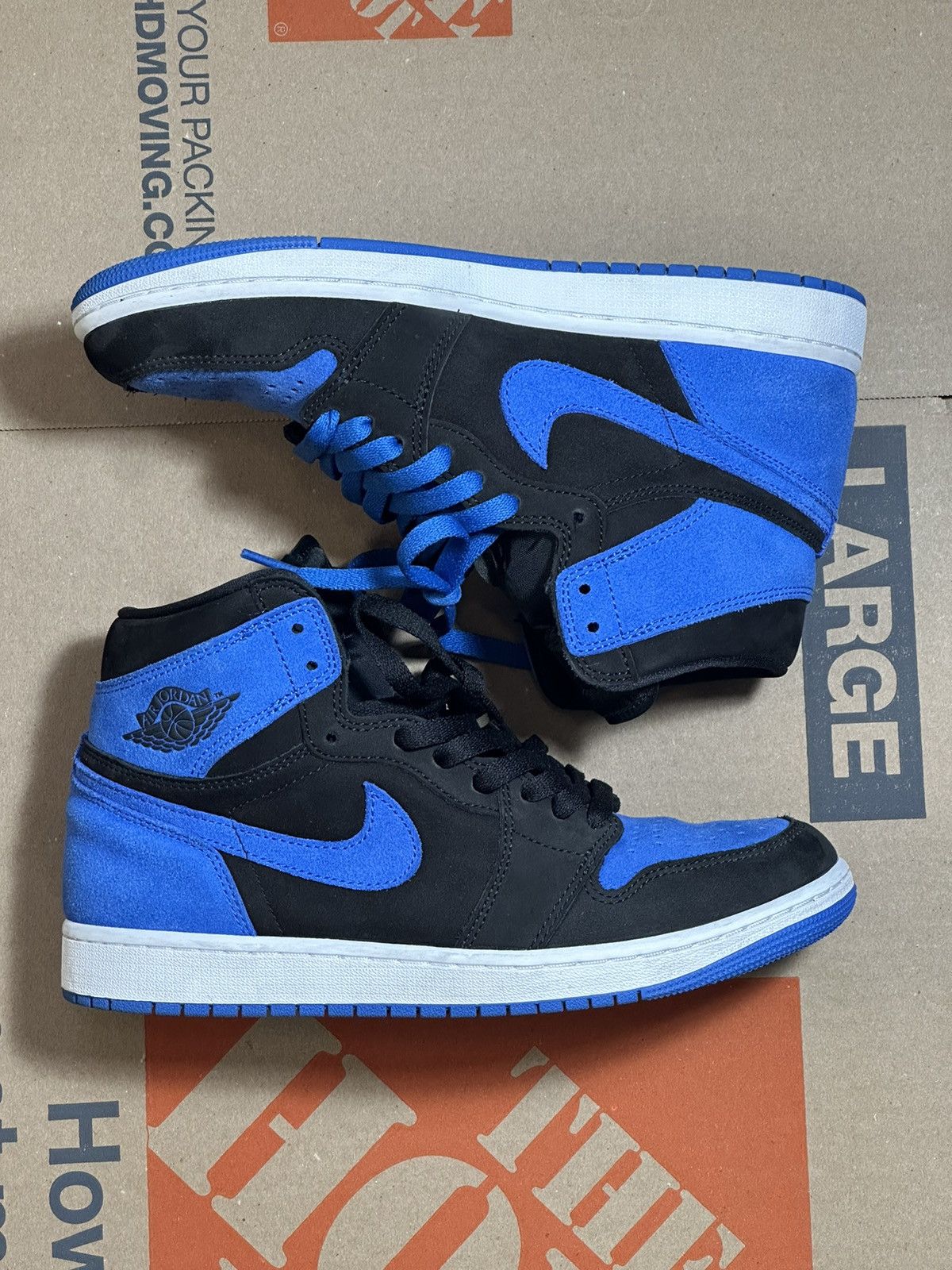 image of Jordan Nike Jordan 1 High OG ‘Royal Reimagined’ Shoes in Blue, Men's (Size 9)