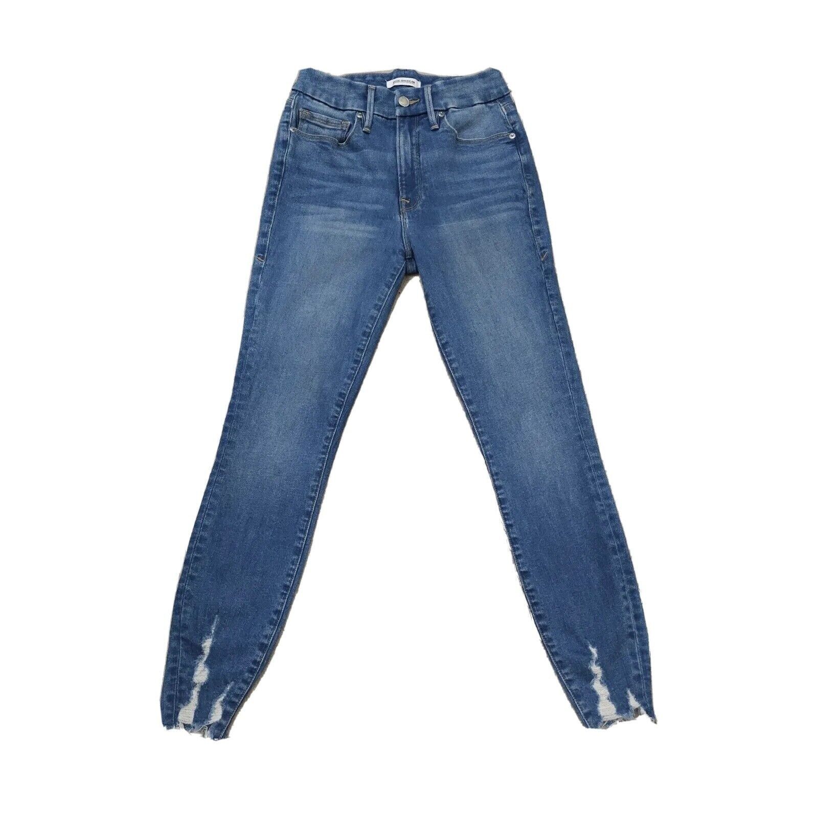 Good American Good American Good Legs Crop Chewed Hem Organic 4/27 W 25 Size 27" / US 4 / IT 40 - 7 Thumbnail