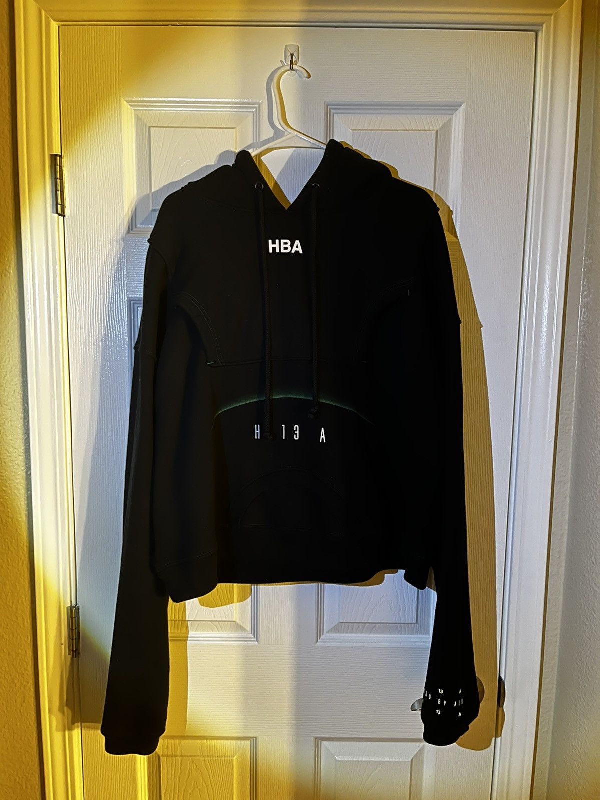 image of HBA Hood By Air Alien Double Hoodie Size M in Black, Men's