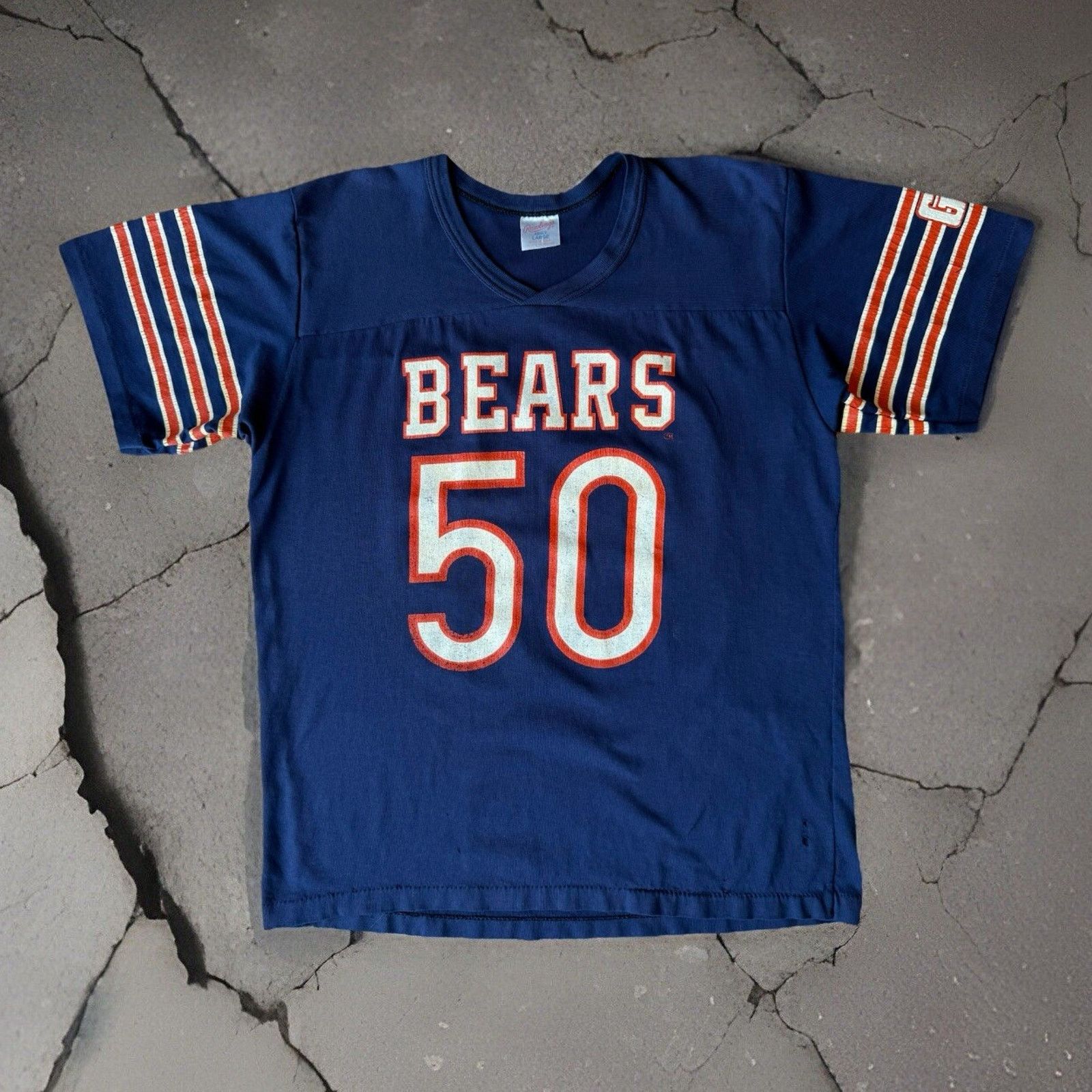 NFL × Vintage Vintage Chicago Bears Shirt L Navy 80s NFL Mike Singletary Size US L / EU 52-54 / 3 - 1 Thumbnail