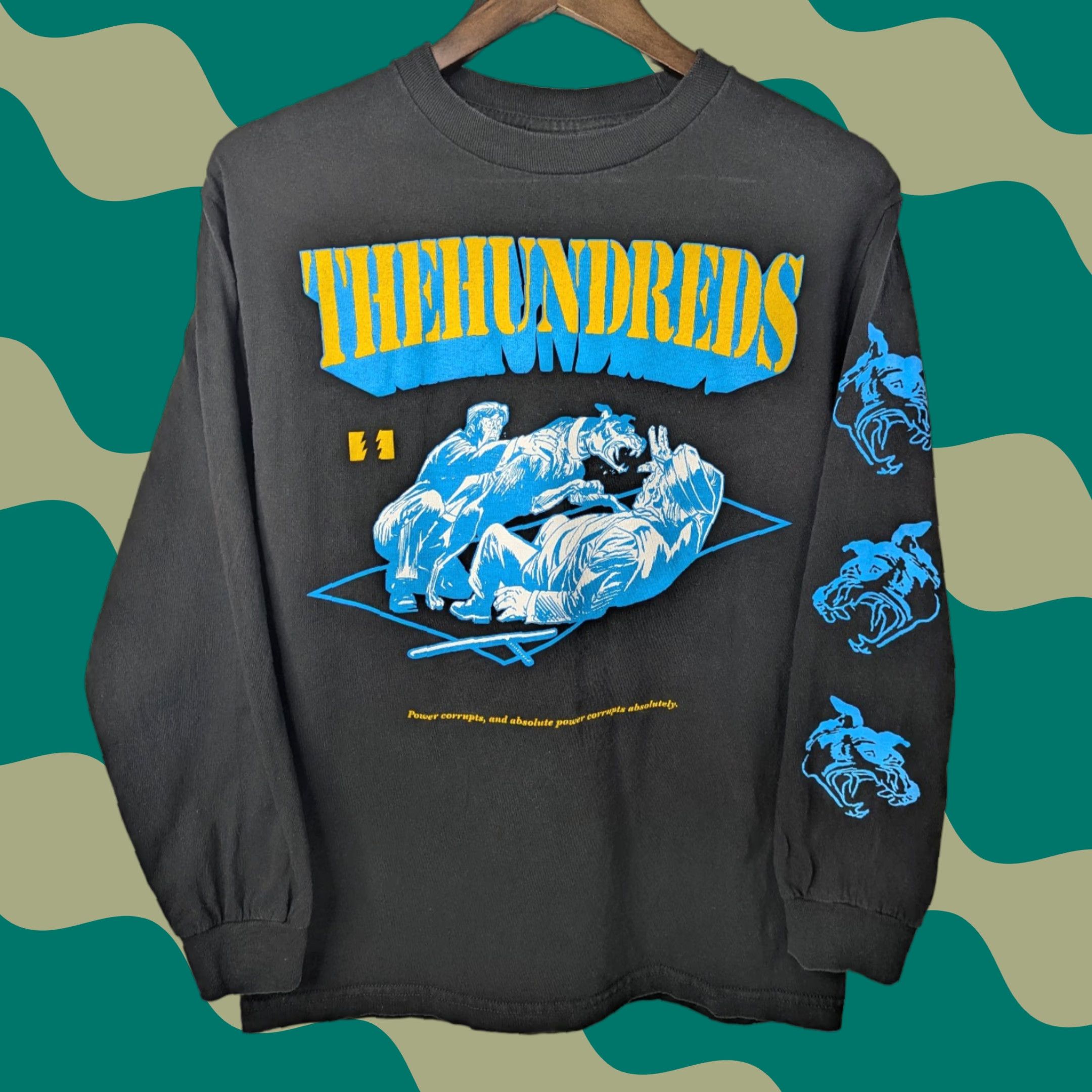 The Hundreds VINTAGE The Hundreds Power Corrupts Long Sleeve T-Shirt M Black Cotton Logo Mens Size US M / EU 48-50 / 2 - 1 Thumbnail