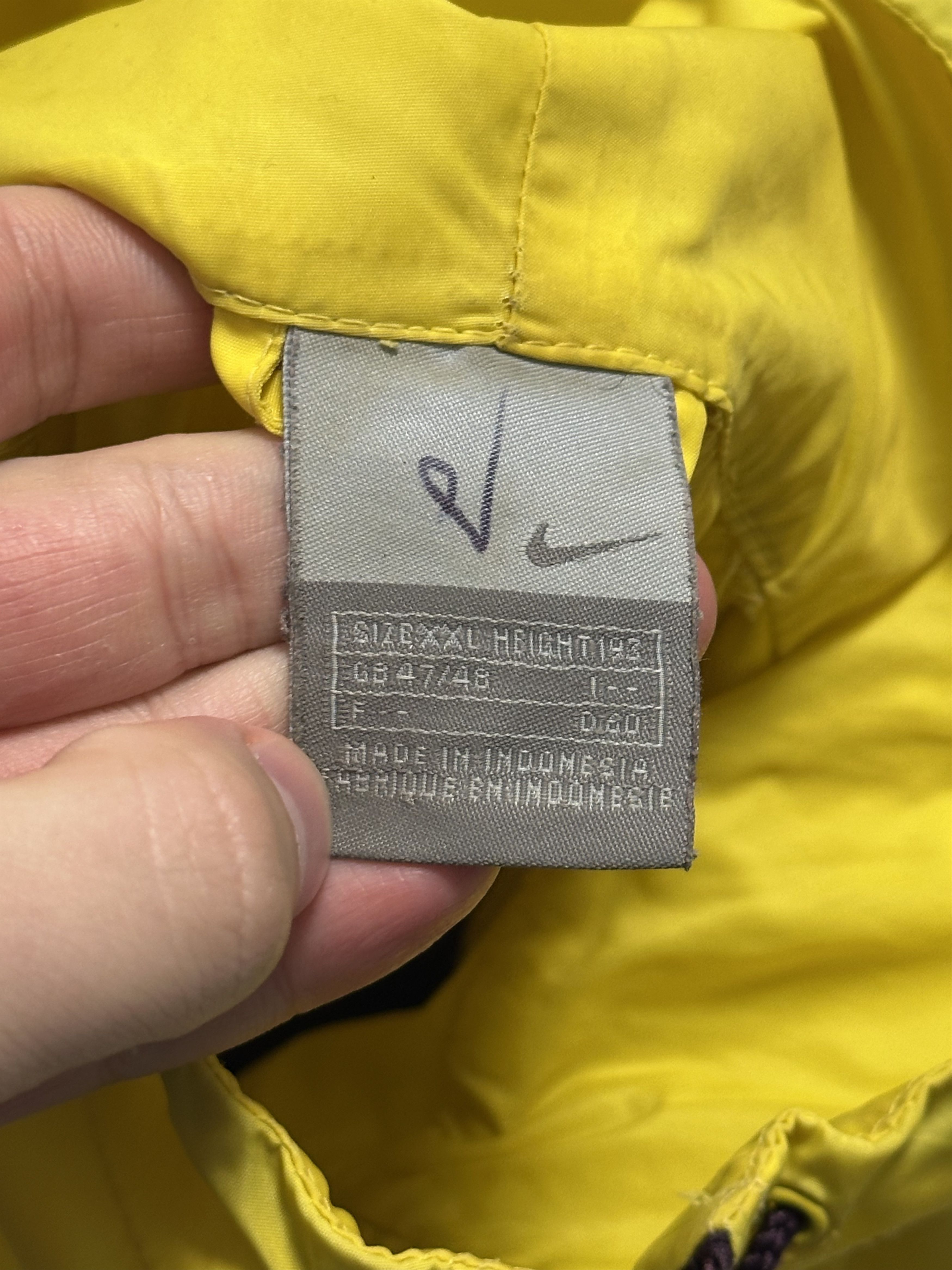 Nike Vintage Nike Air Windbreaker Jacket Yellow Drill Full Zip Size US XXL / EU 58 / 5 - 4 Thumbnail