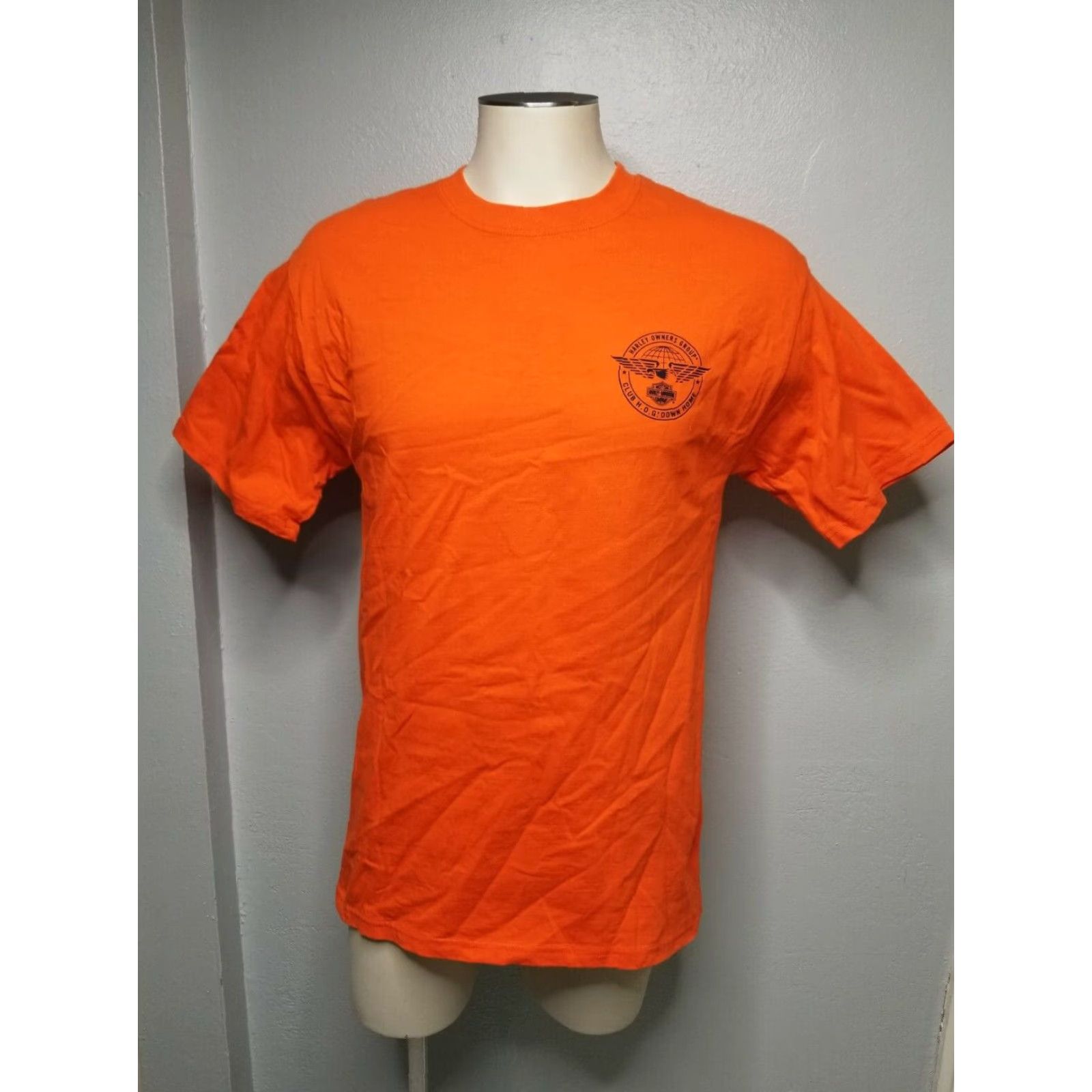 Hanes HARLEY DAVIDSON T-SHIRT Motorcycle Club H.O.G. Knoxville TN 24th Annual Rally Mens M Orange Cotton Graphic Tee Crew Neck Short Sleeve Size US M / EU 48-50 / 2 - 2 Thumbnail