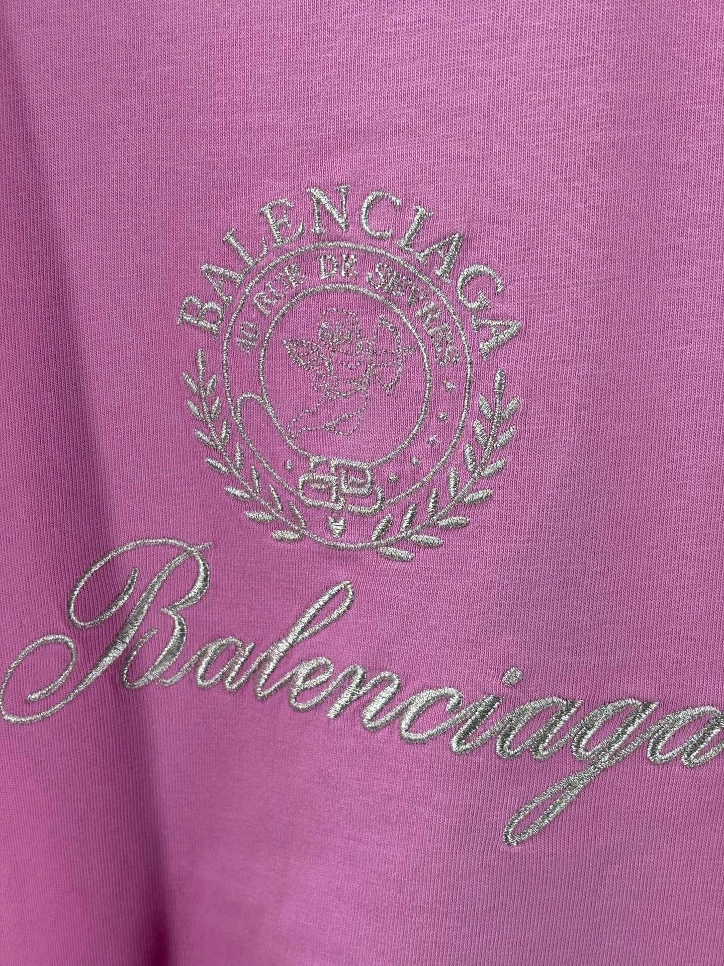 Balenciaga balenciaga pink t-shirt with logo embroidery Size US XS / EU 42 / 0 - 2 Thumbnail