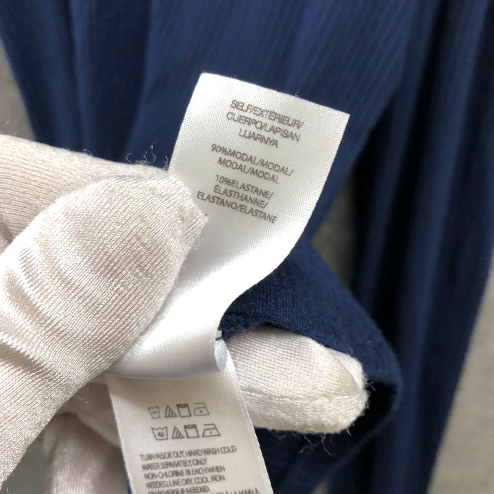 Lucky Brand VINTAGE? No. Lucky Brand Cold Shoulder Long Sleeve T Shirt Womens XS Blue Ruffle Ribbed Size XS / US 0-2 / IT 36-38 - 7 Thumbnail
