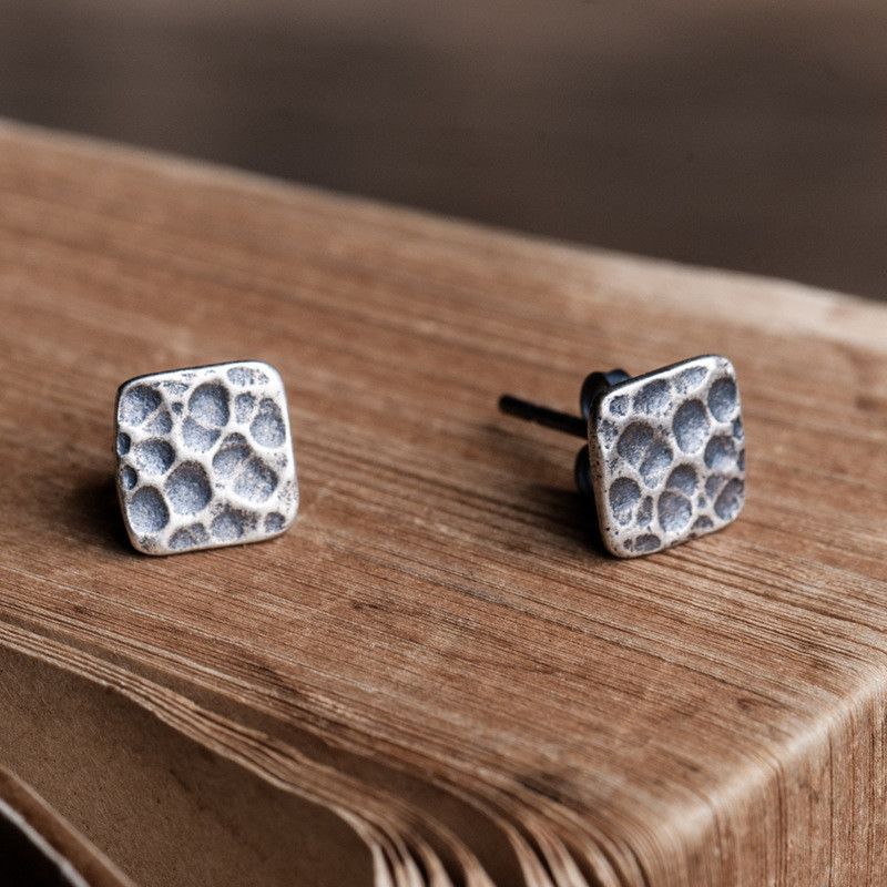 Jewelry Retro Earrings One Pairs Chrome Jewelry Size ONE SIZE - 1 Thumbnail