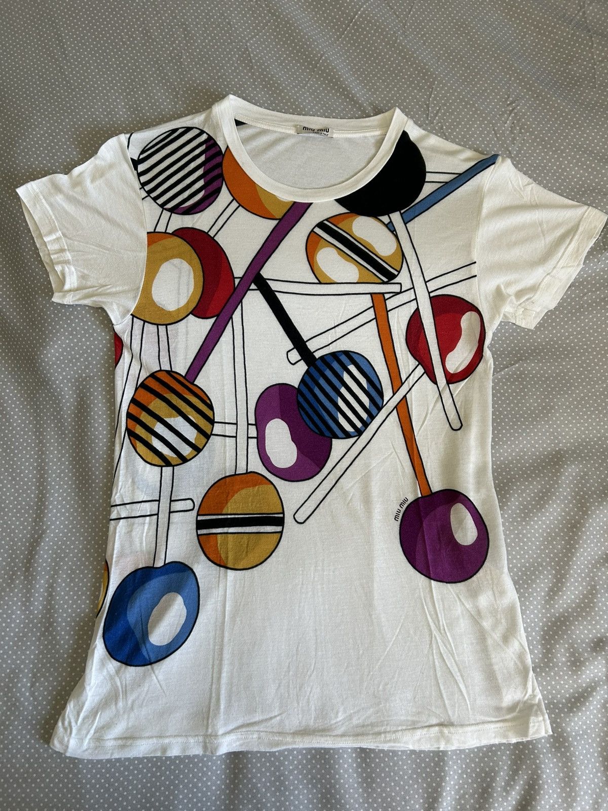 Miu Miu Vintage Short Sleeve Tee By Miu Miu Size S / US 4 / IT 40 - 1 Thumbnail