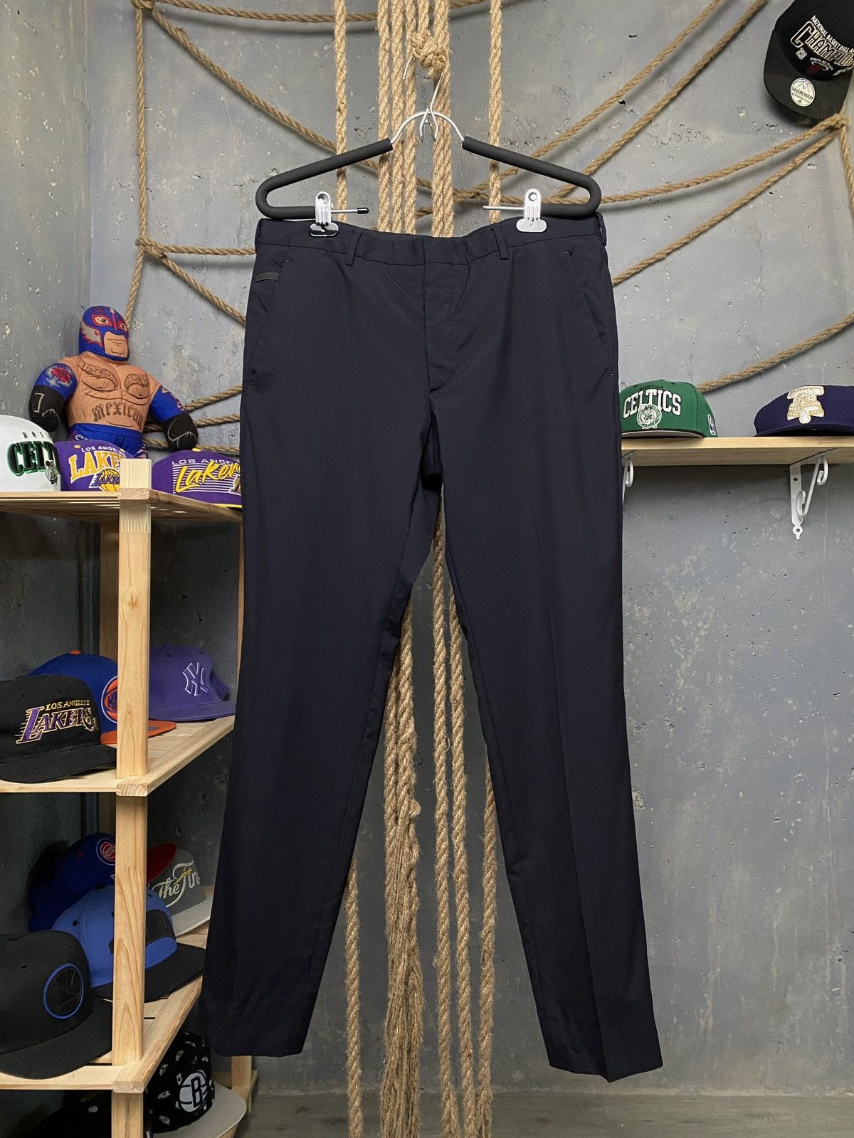 image of Prada Pants Suit Trousers in Navy Blue, Men's (Size 32)