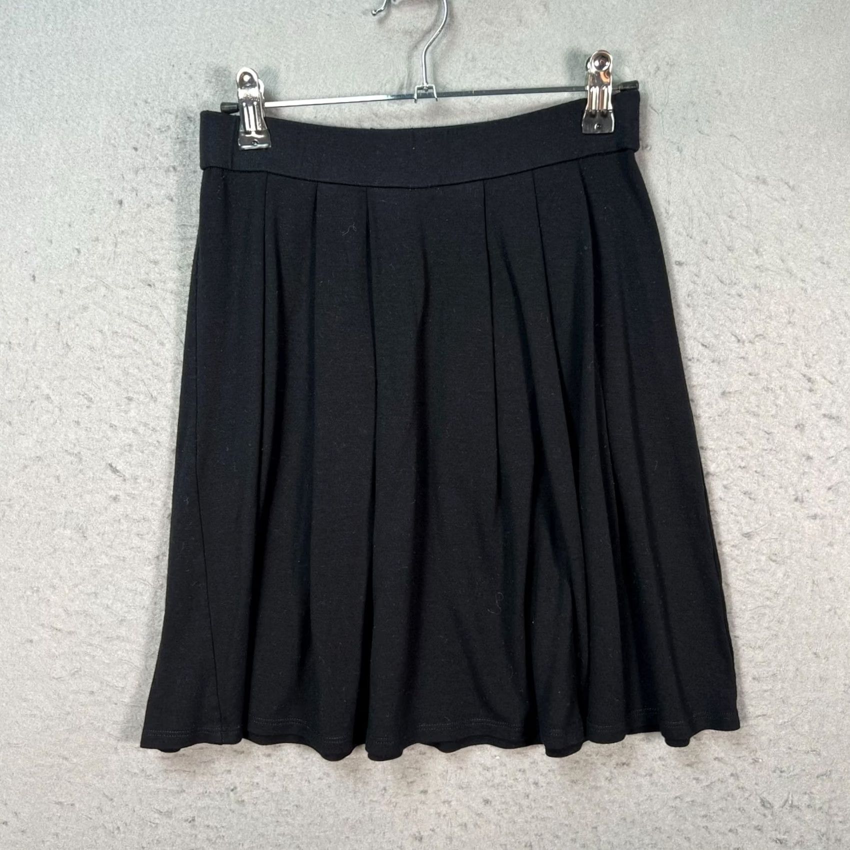 Eileen Fisher Eileen Fisher Womens PP Petite Black Pleated Knee-Length Skirt Viscose Blend - Knit, Burndown? Size 24" / US 00 / IT 34 - 2 Thumbnail