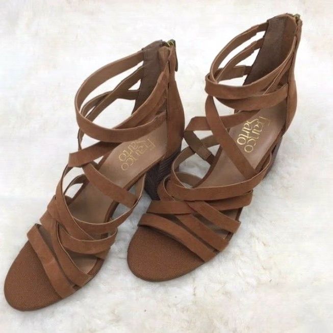 Franco Sarto Franco Sarto Women's Madrid Heeled Ankle Strap Sandals Biscuit Size 7M NWB 09 Size US 7 / IT 37 - 3 Thumbnail