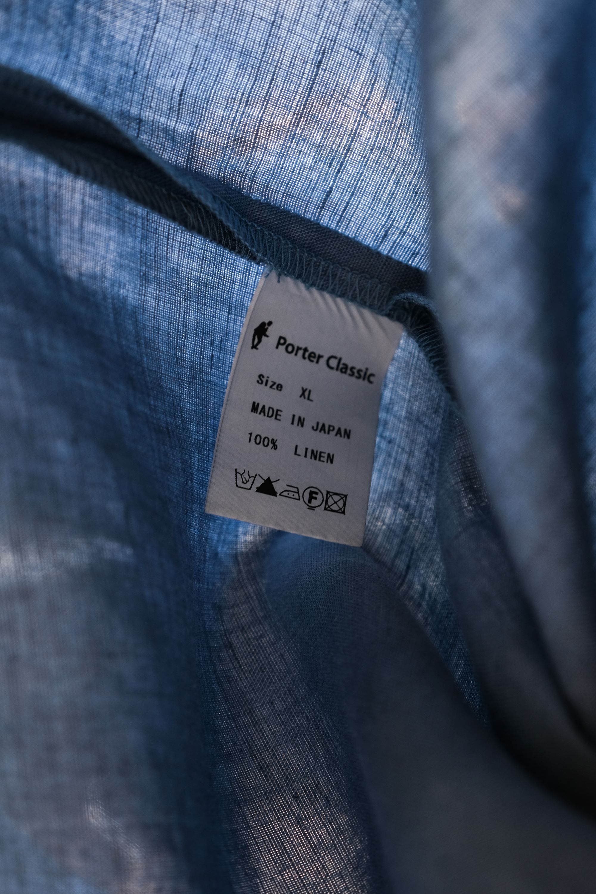 Porter Classic Porter Classic - LINEN BASQUE SHIRT - L.BLUE Size US XL / EU 56 / 4 - 10 Thumbnail