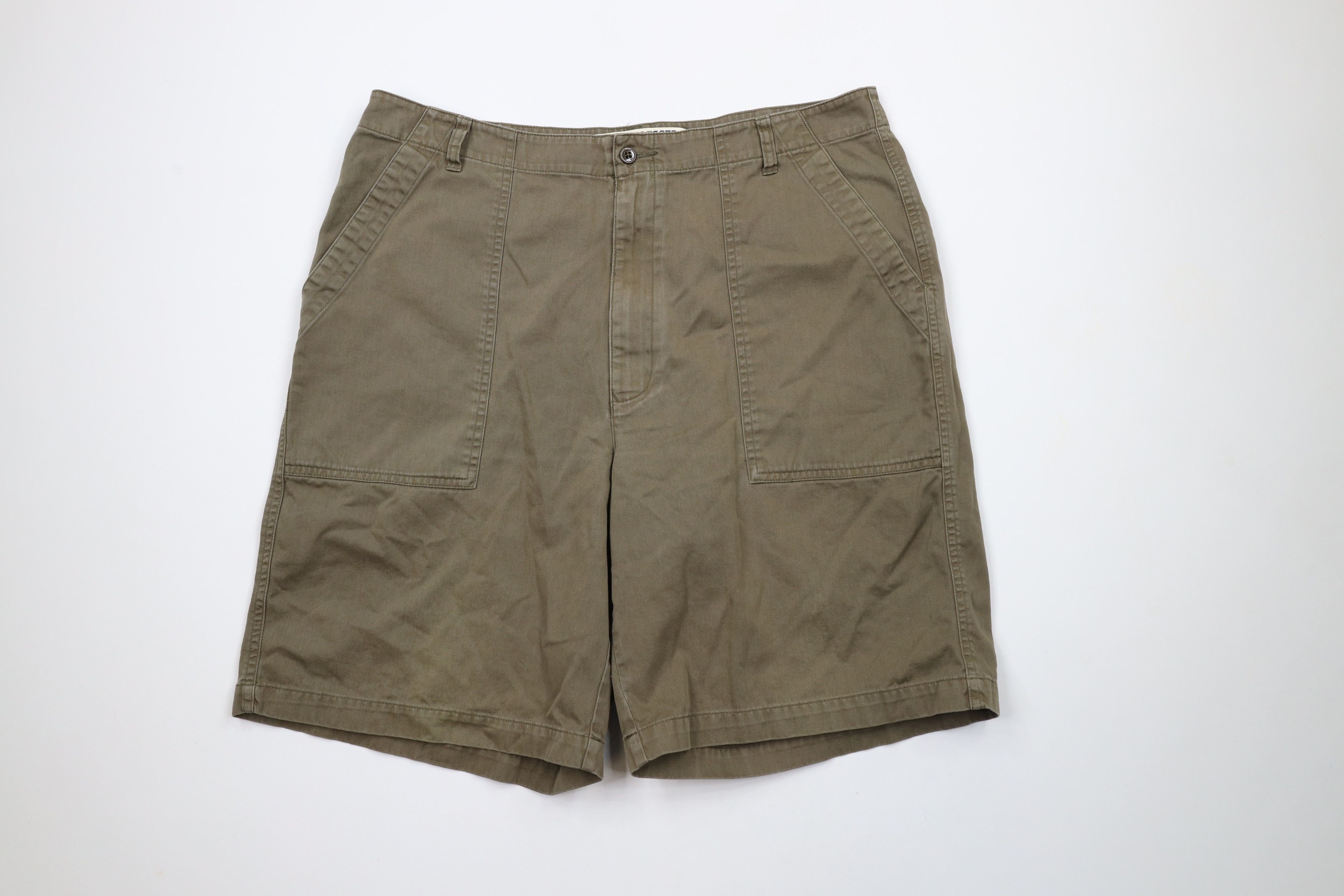 Tommy Hilfiger × Vintage Vintage 90s Tommy Hilfiger Surplus Shorts Drab Green Size US 36 / EU 52 - 1 Thumbnail
