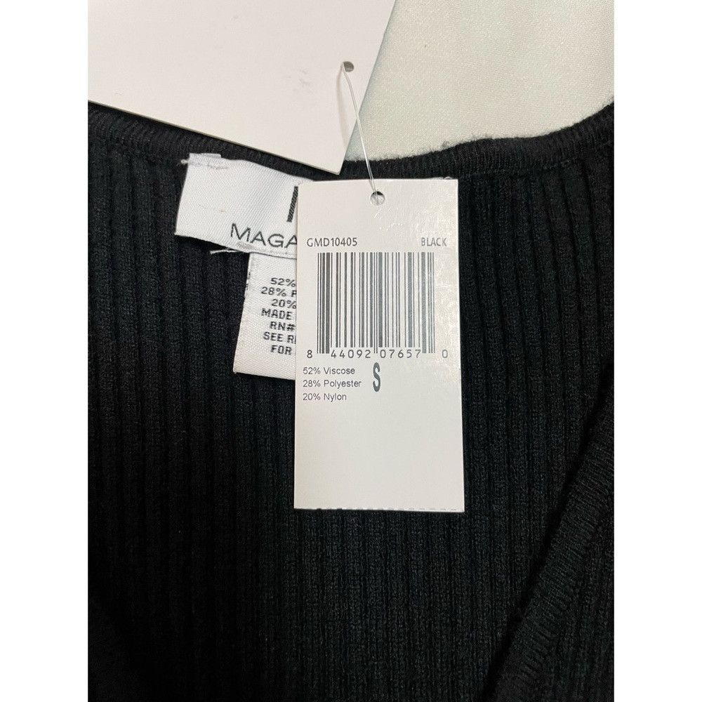 Magaschoni NWT New Magaschoni Sleeveless V-neck Ribbed Black Dress Siz Size S / US 4 / IT 40 - 7 Thumbnail