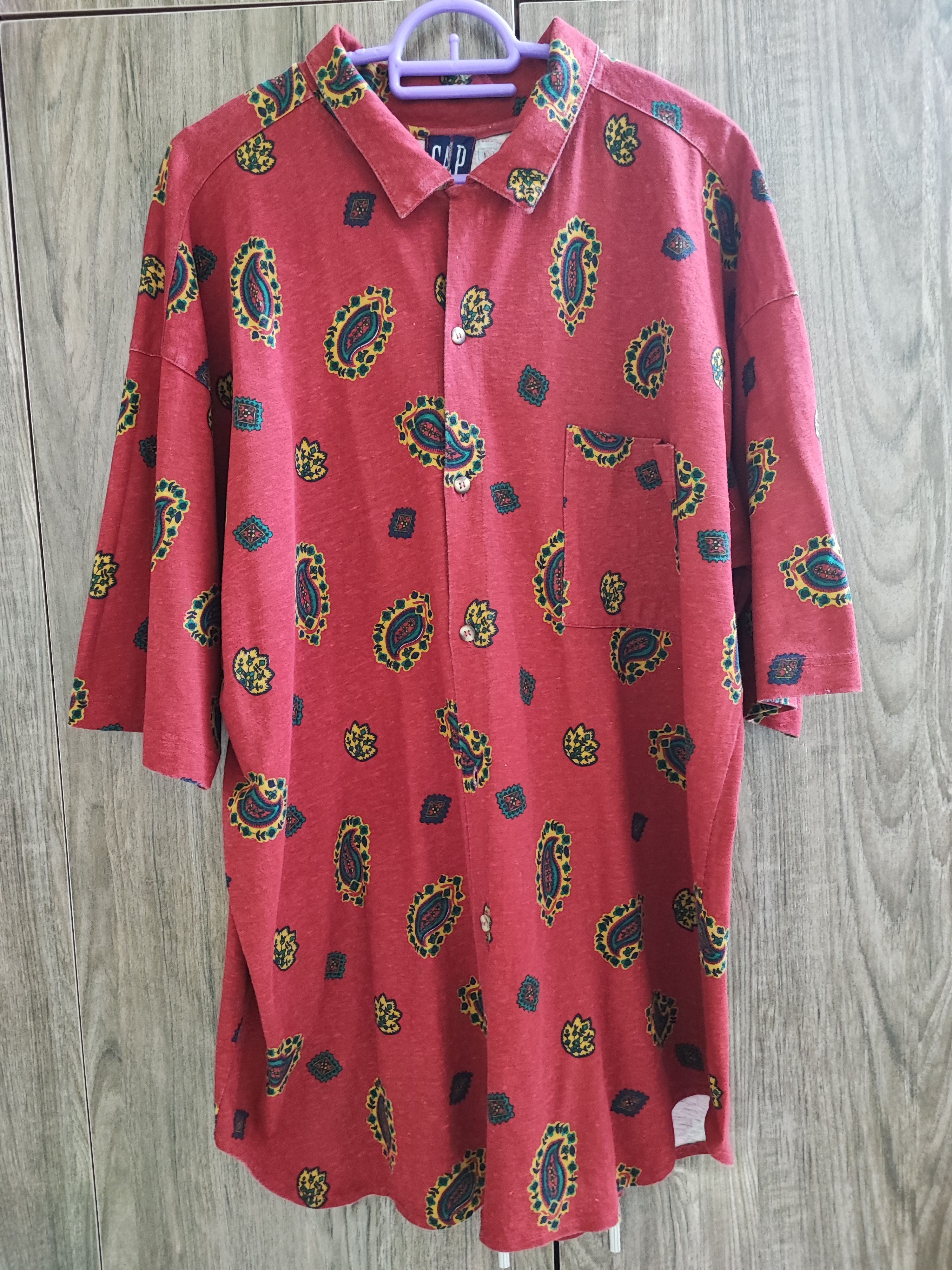 Gap Vintage 90's Gap Paisley Design short sleeve Shirt Size US XL / EU 56 / 4 - 1 Thumbnail