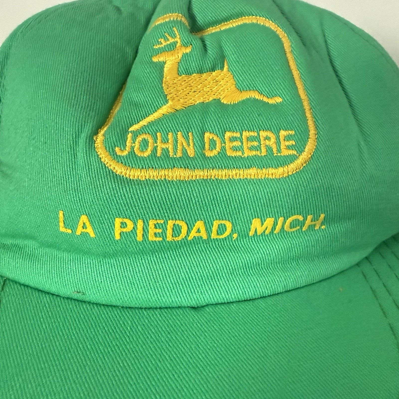 John Deere Vtg John Deere Diplomatic Sports Embroidery Foam Snap Hat Size ONE SIZE - 2 Thumbnail