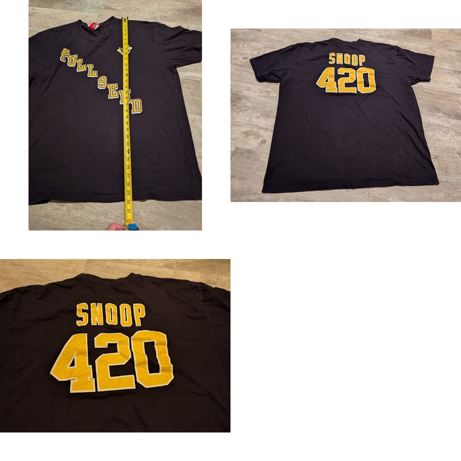 Vintage Snoop Dogg 90s Graphic Print Jersey T-Shirt Black 3XL Mens Pot Leaf Short Sleeve Size US XXL / EU 58 / 5 - 8 Thumbnail