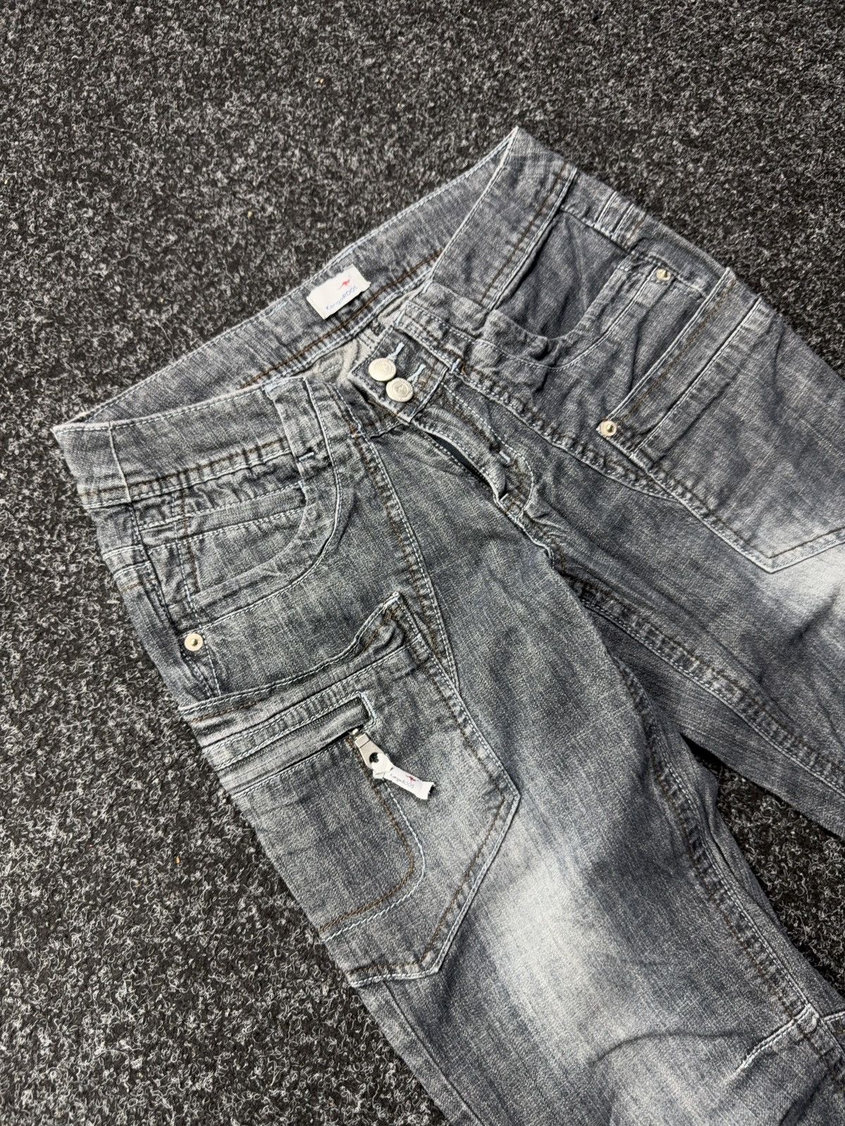KangaROOS Retro 90s KangaROOS Y2K utility wide leg faded denim jeans Size 28" / US 6 / IT 42 - 6 Thumbnail
