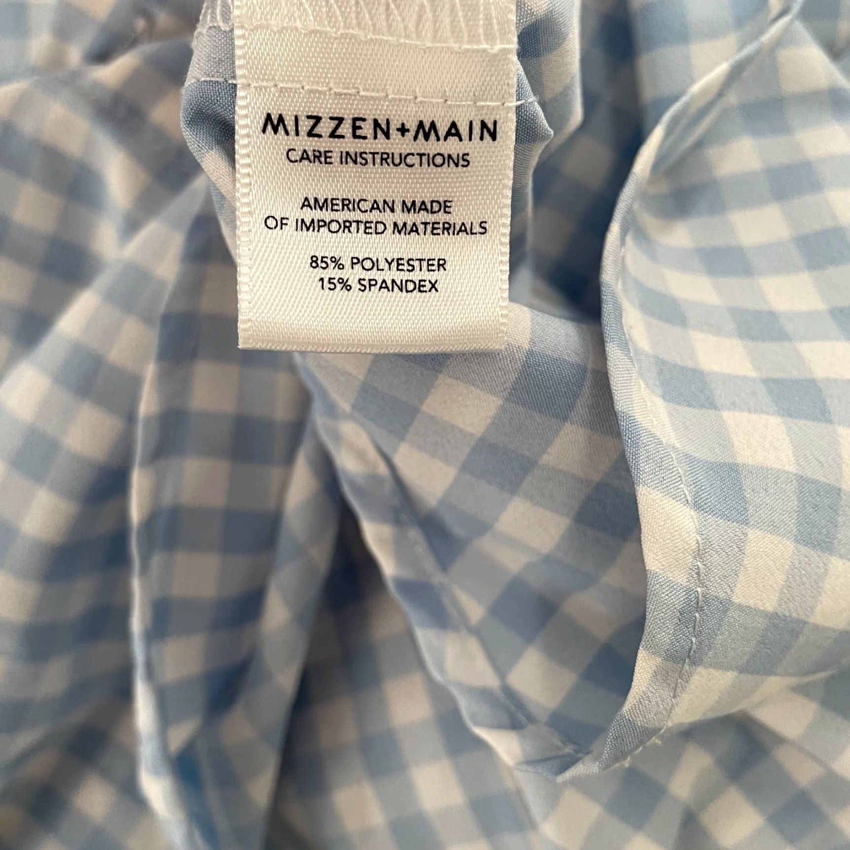 Mizzen+Main Mizzen+Main Shirt Adult XL Blue Checkered Button Up Mens XL Casual Classic Button-Up Size US XL / EU 56 / 4 - 5 Thumbnail