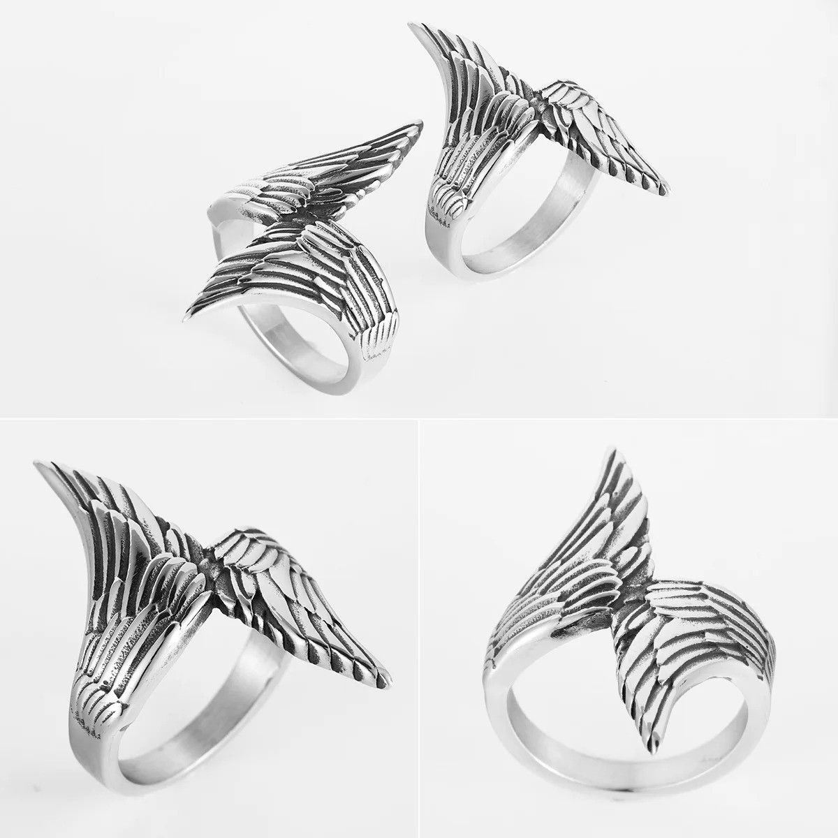 Jewelry Angel Wings Ring Jewelry Streetwear Fashion Gift Size ONE SIZE - 5 Thumbnail