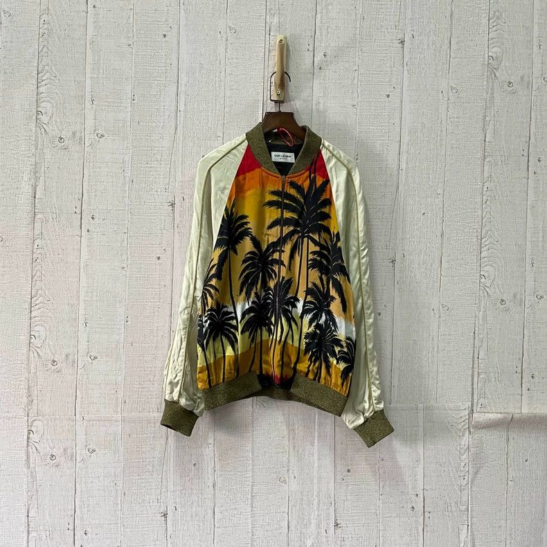 Saint Laurent Paris Saint Laurent Palm Baseball Jacket for Men Size US M / EU 48-50 / 2 - 1 Thumbnail