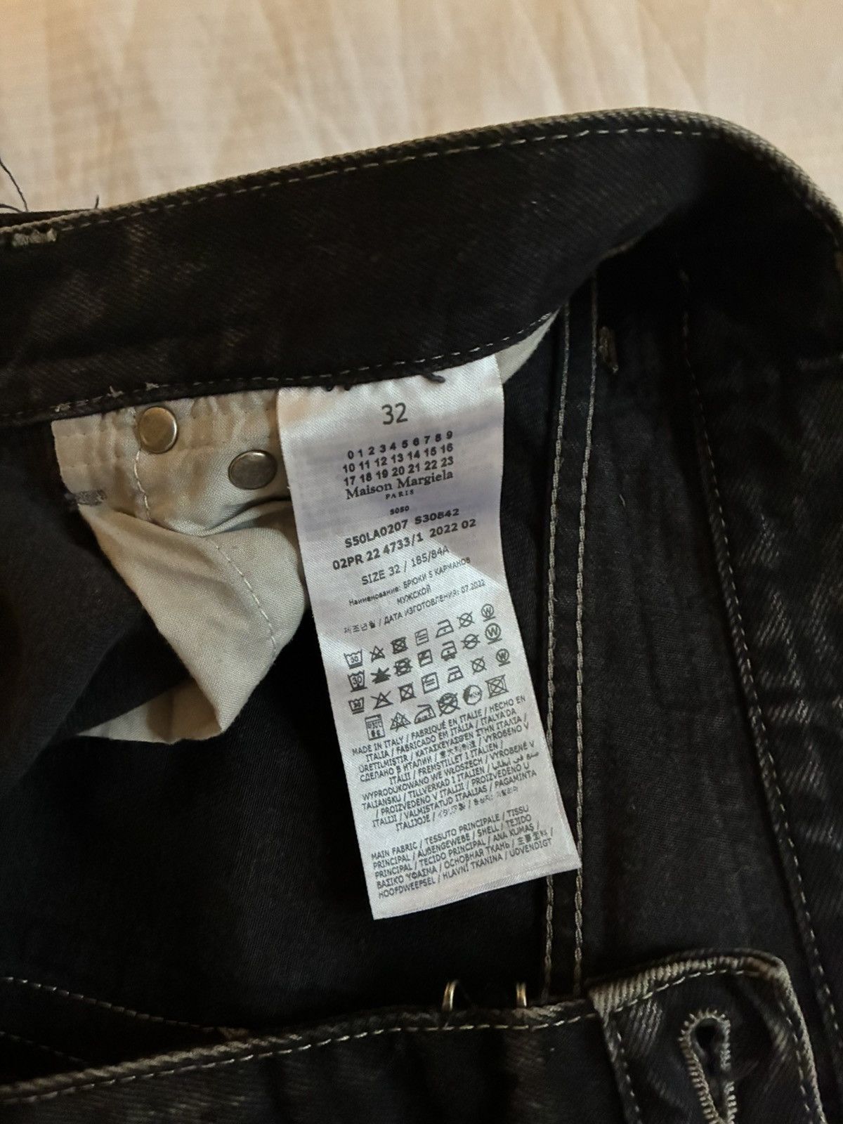 Maison Margiela Margiela Black Splatter Denim Jeans Size US 32 / EU 48 - 4 Thumbnail
