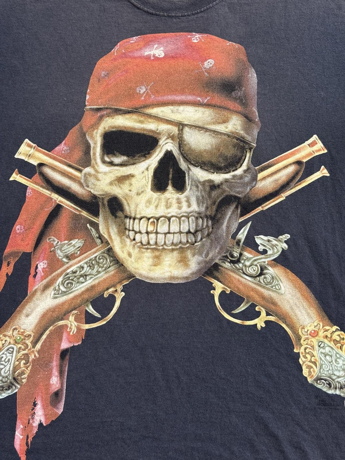 The Mountain Vintage Pirate Skull & Guns - The Mountain Leather Tag Faded Size US XL / EU 56 / 4 - 3 Thumbnail