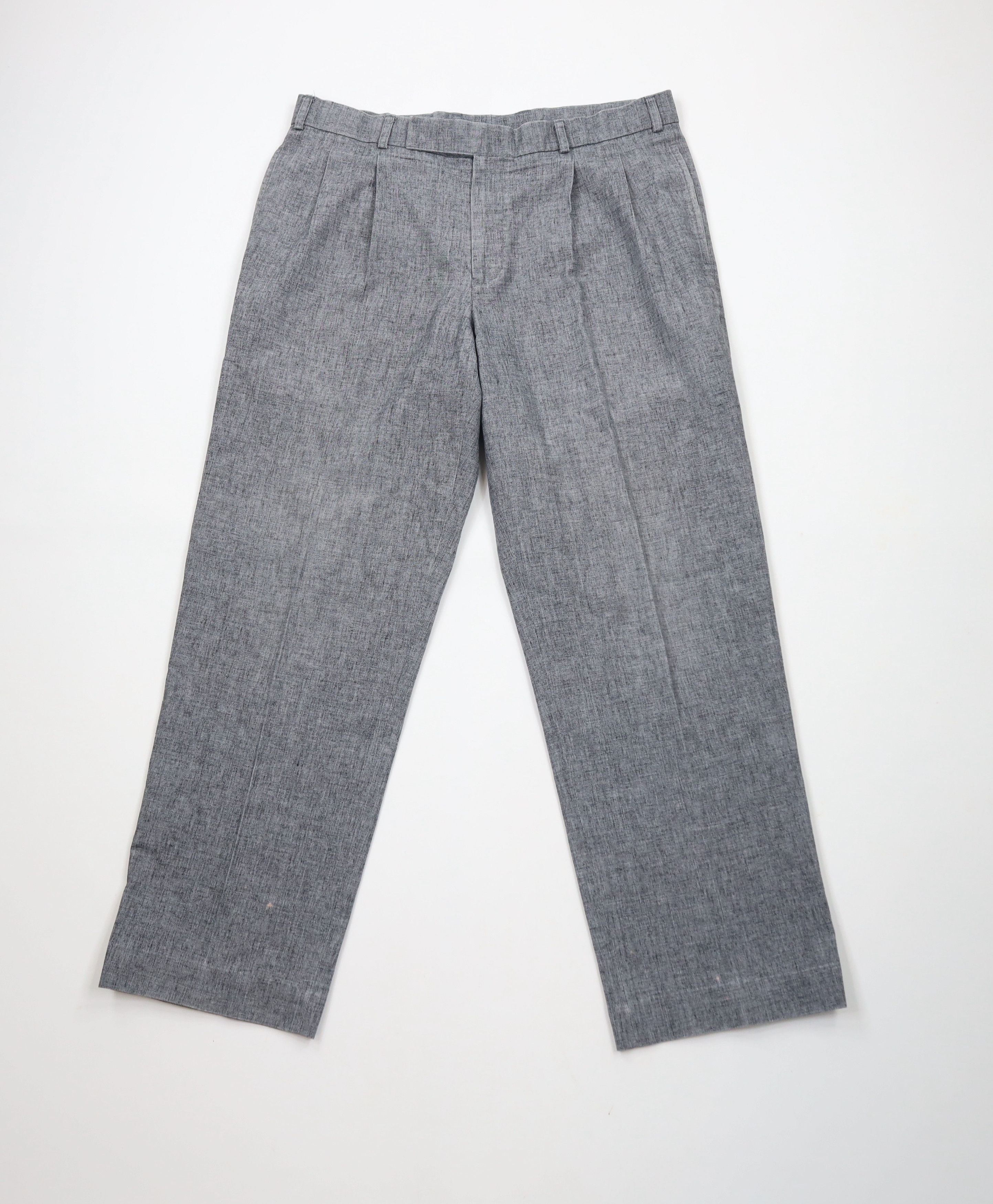 Vintage Vintage 70s Streetwear Chambray Linen Blend Chino Pants Size US 32 / EU 48 - 1 Thumbnail