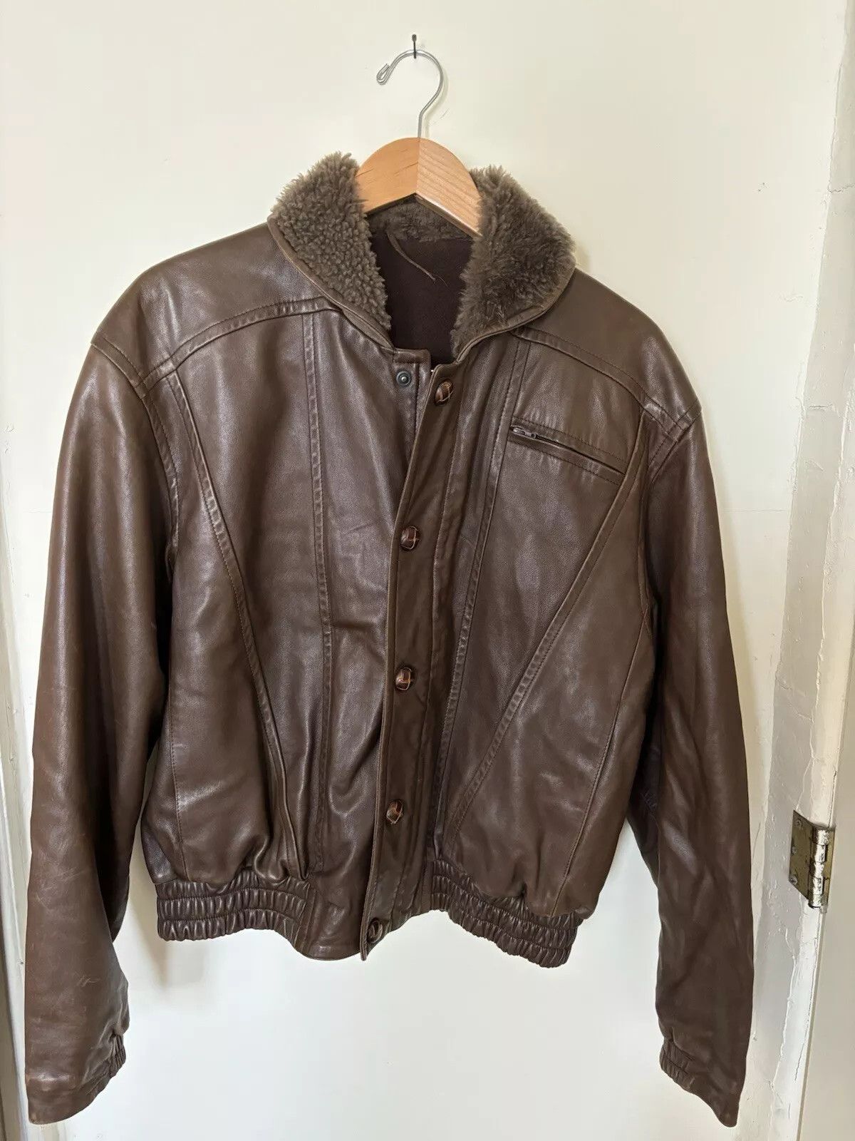 Bally Bally 80s Brown Leather Bomber Jacket Vintage Snap Soft Size US M / EU 48-50 / 2 - 1 Thumbnail