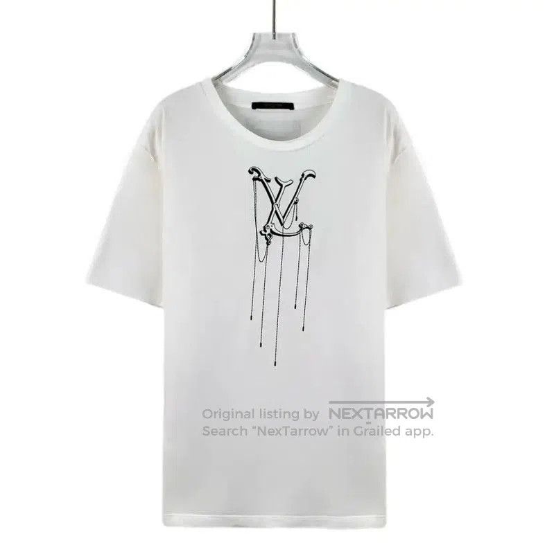 Louis Vuitton Louis Vuitton White Cotton T-Shirt for Men . Size US L / EU 52-54 / 3 - 1 Thumbnail