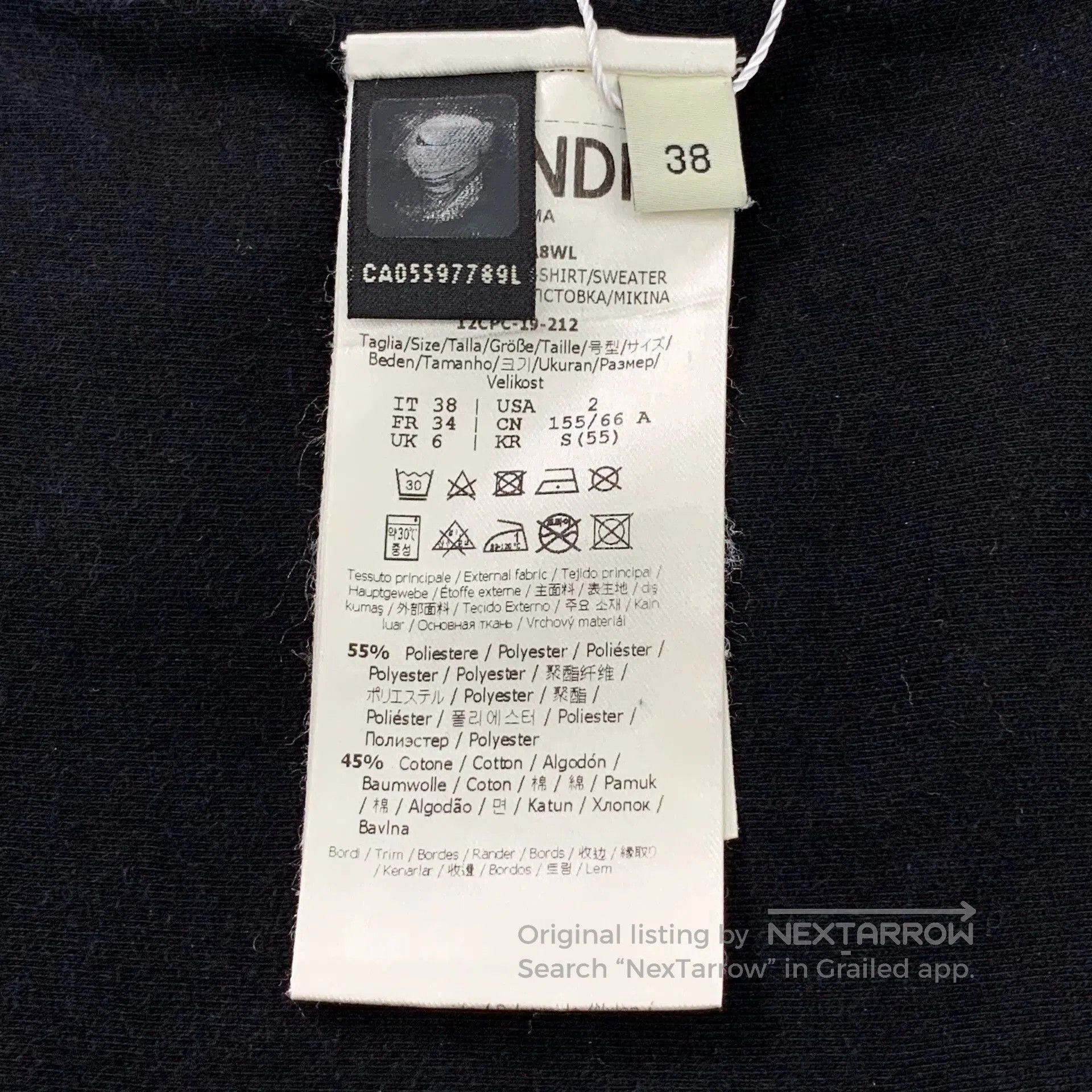 Fendi Fendi Black Logo Zip Jacket Size S. Size US S / EU 44-46 / 1 - 6 Thumbnail