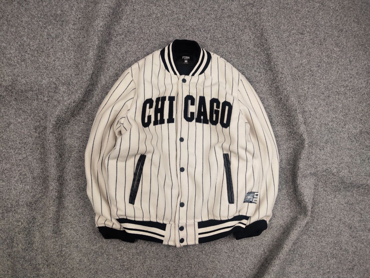 Hysteric Glamour Vintage Chicago USA Champions Logo Patch Beige Bomber Jacket Size US S / EU 44-46 / 1 - 1 Thumbnail