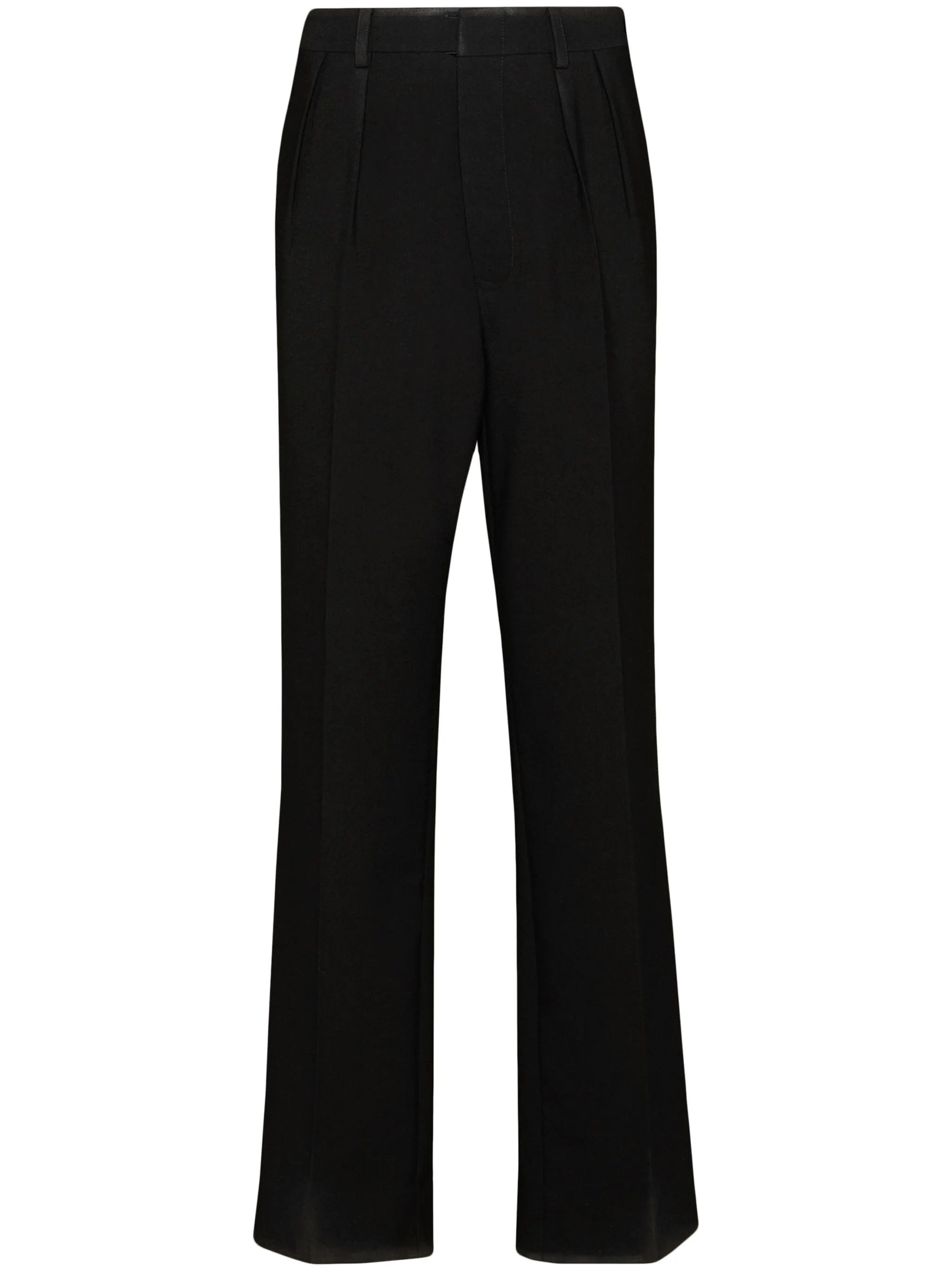Maison Margiela o1w1db11225 Straight-Leg Gabardine Wool Trousers in Black Size US 30 / EU 46 - 1 Thumbnail
