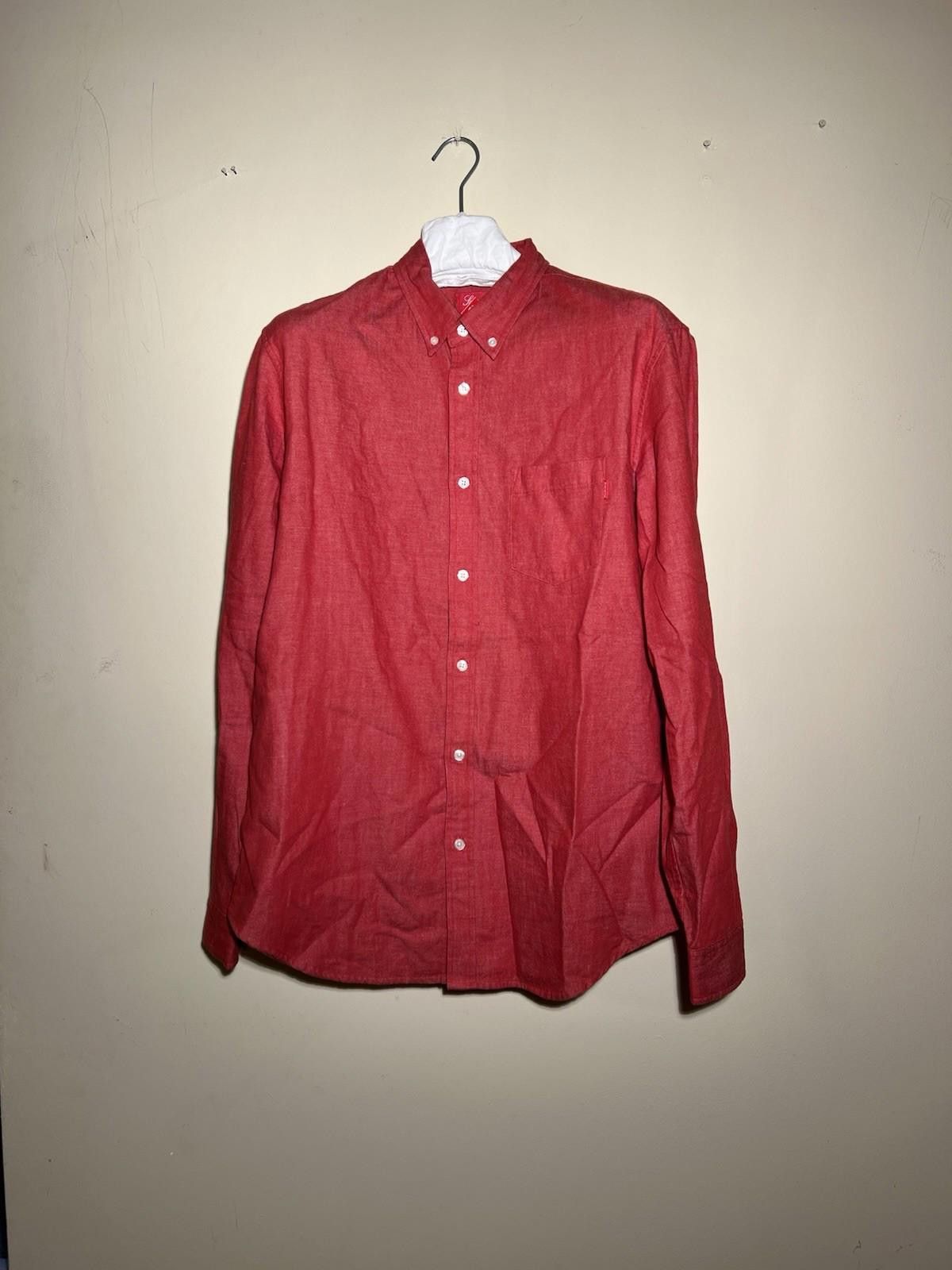 Supreme SS12 SUPREME DENIM SHIRT RED LARGE 2012 Size US L / EU 52-54 / 3 - 2 Thumbnail