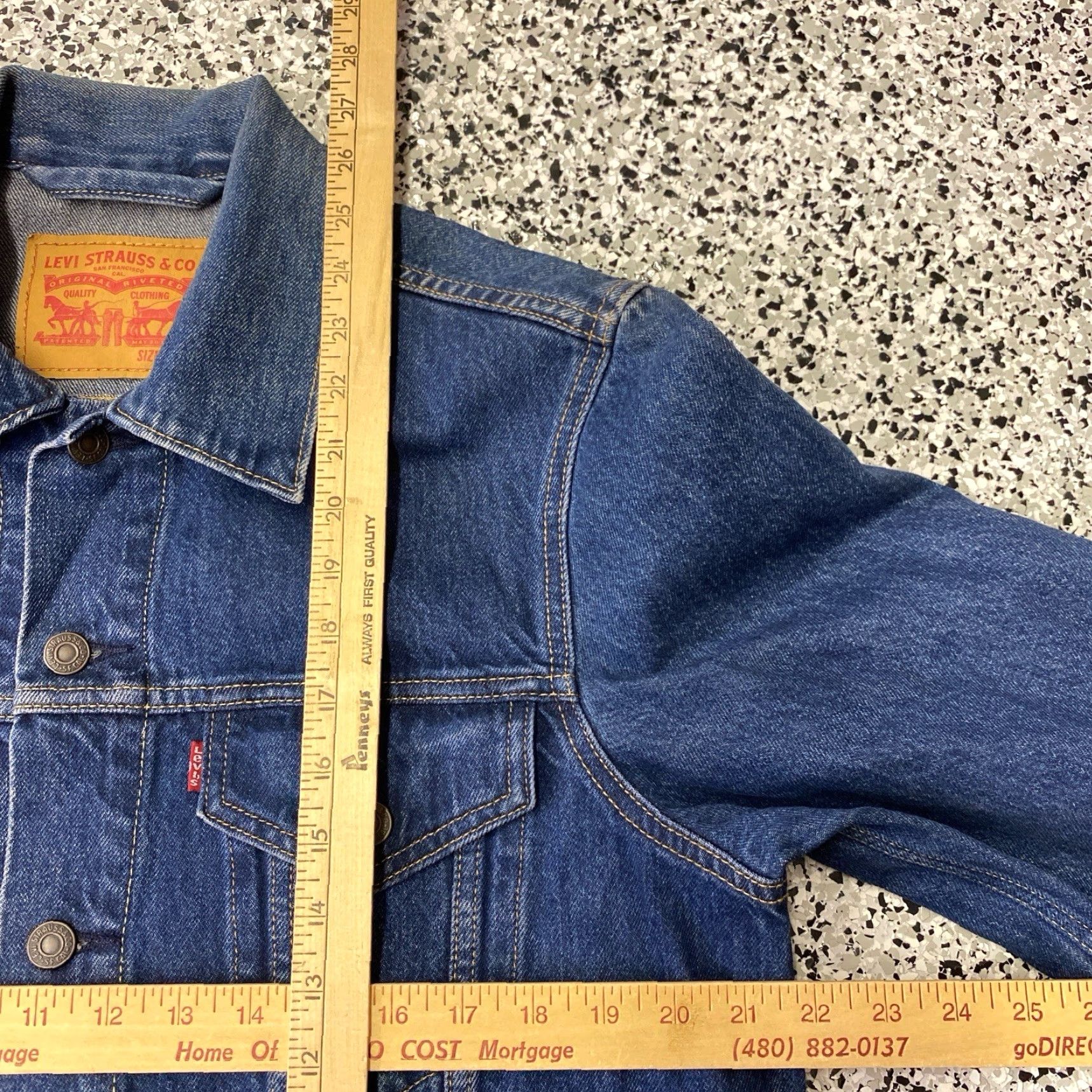 Levi's VINTAGE Levi's Trucker Jacket Denim Stock Blue Medium Men Blue Leather? Size US M / EU 48-50 / 2 - 3 Thumbnail