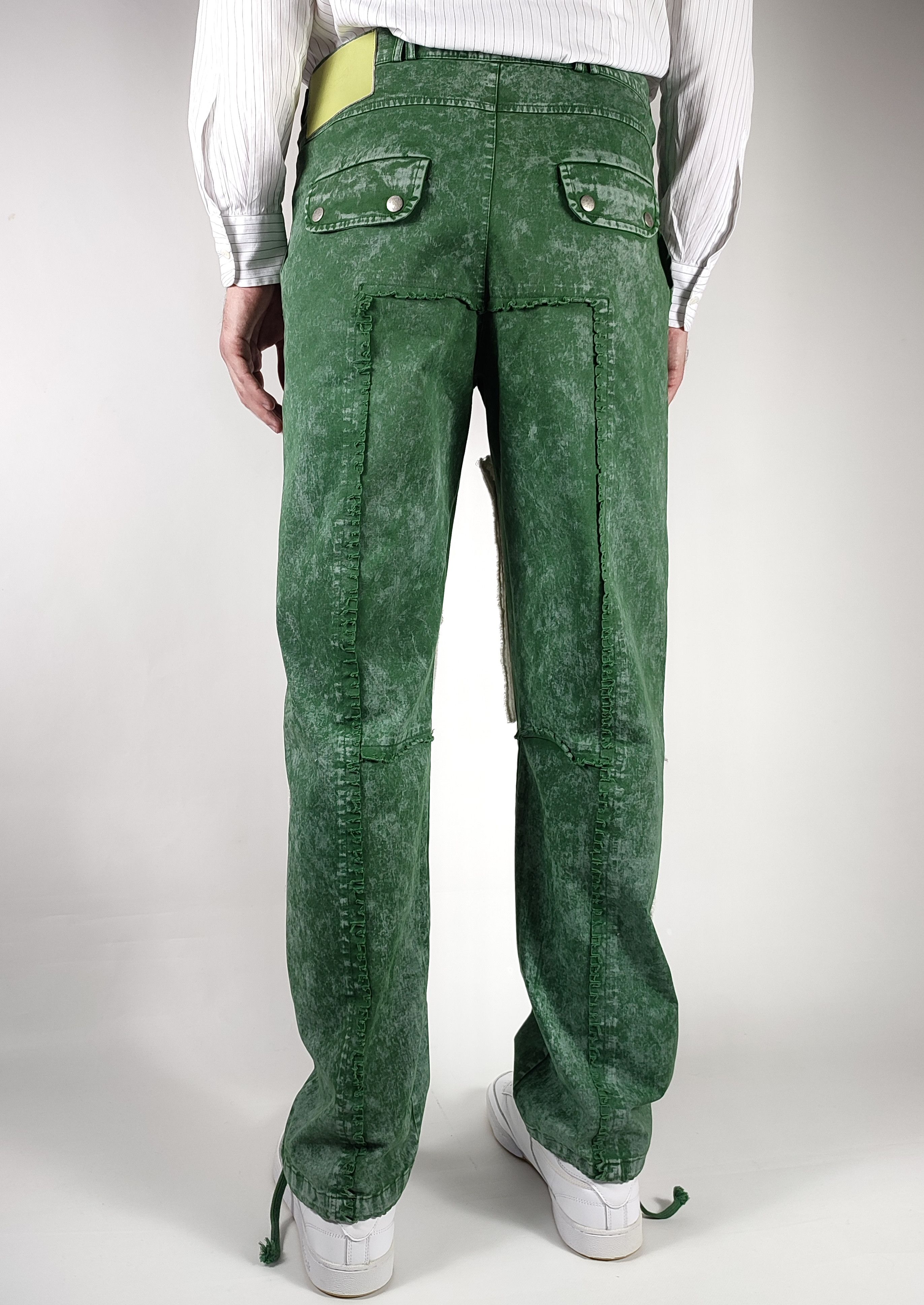 If Six Was Nine Atelier d’Roupa Patchwork Corduroy Garment Dyed Cargo Pants Size US 33 - 8 Thumbnail