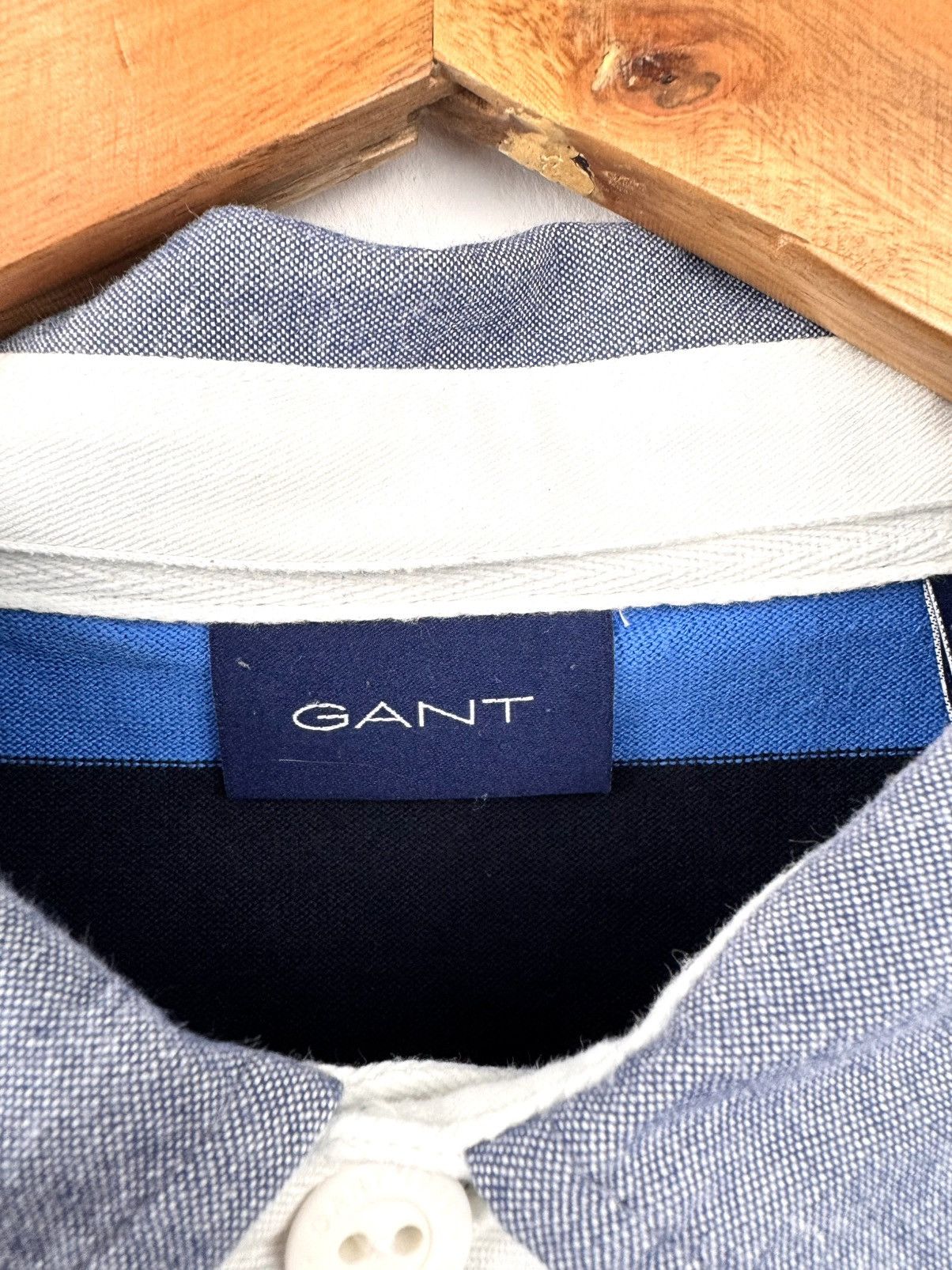Gant Gant Men Barstripe Long Sleeve Polo Shirt Navy Size XL Size US XL / EU 56 / 4 - 5 Thumbnail