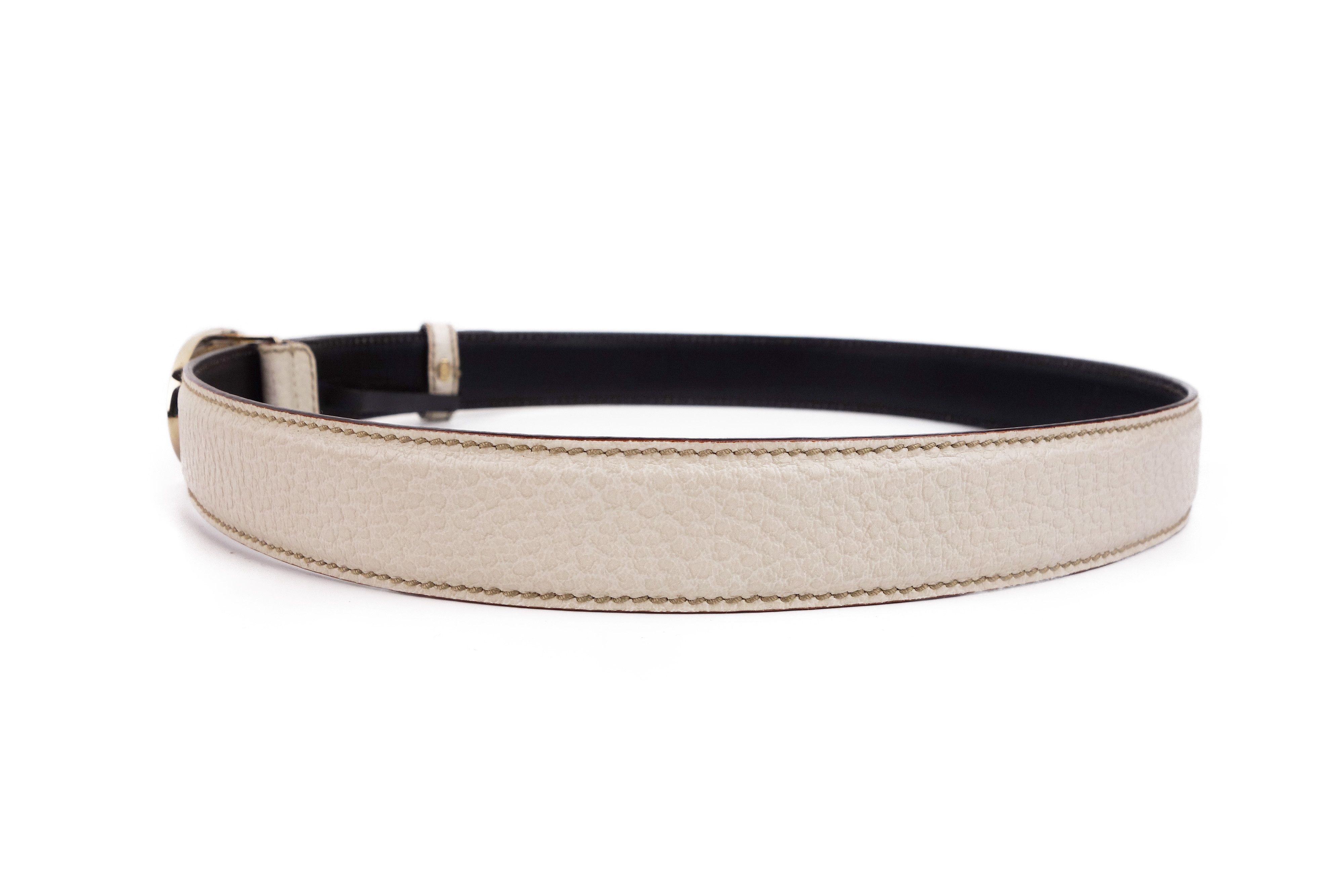 Gucci Gucci Vintage Horsebit Belt Leather Buckle GG Size 85 34 Size ONE SIZE - 3 Thumbnail