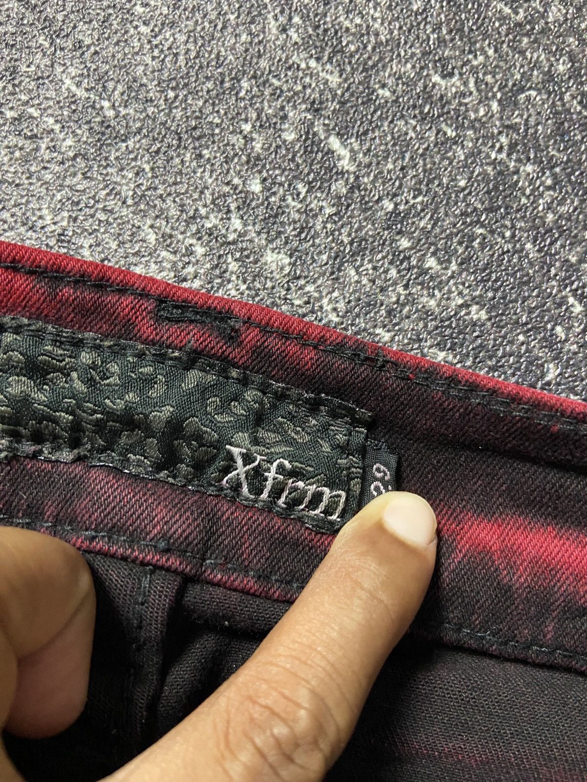 If Six Was Nine Xfrm blood red punk stretch jeans Size 29" - 6 Thumbnail