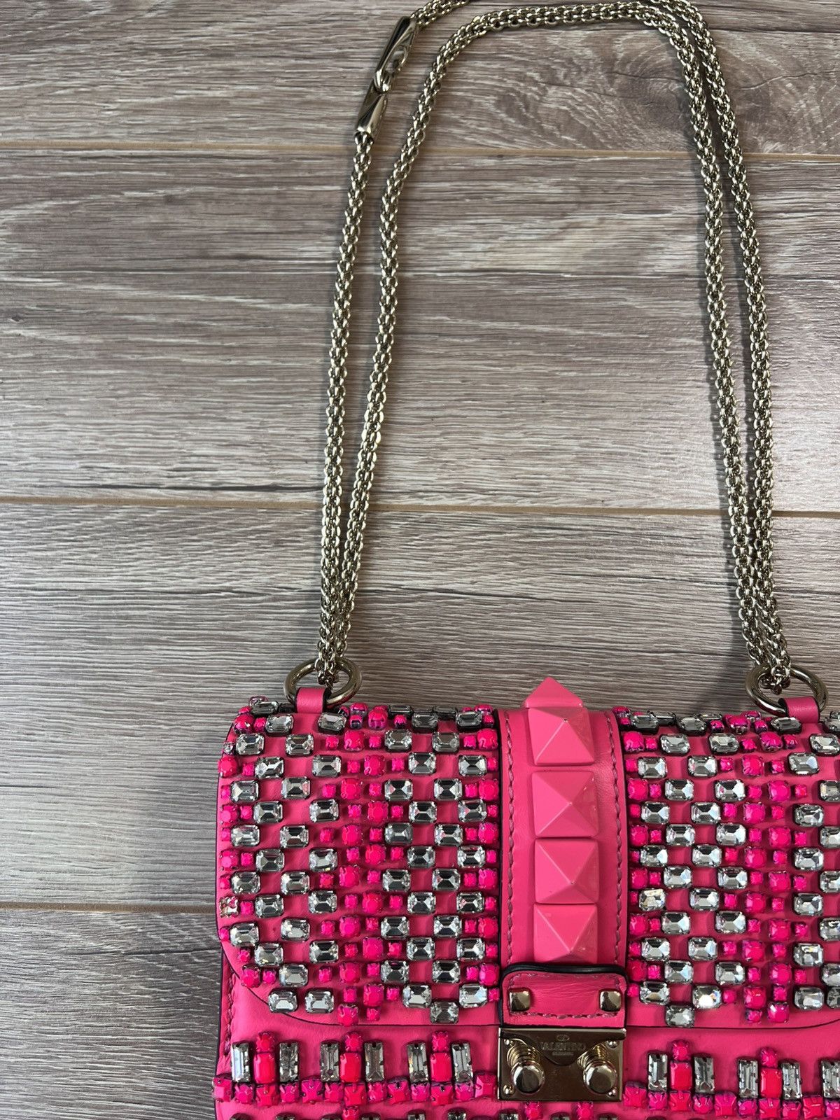 Valentino Valentino Garavani Rockstud Spike Crystal Shoulder Bag Size ONE SIZE - 5 Thumbnail